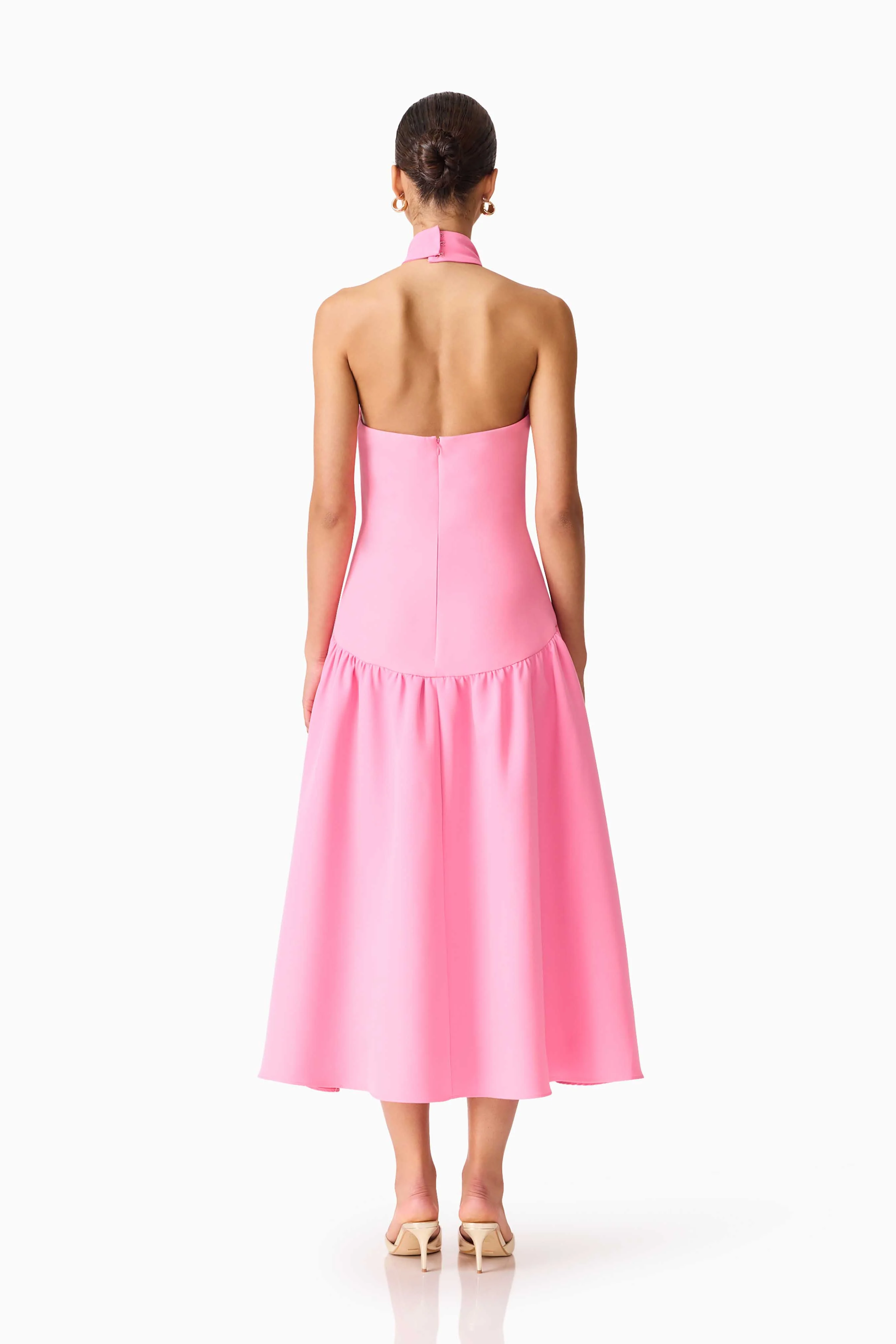 Nolana Halter Midi Dress in Pink - Image 5