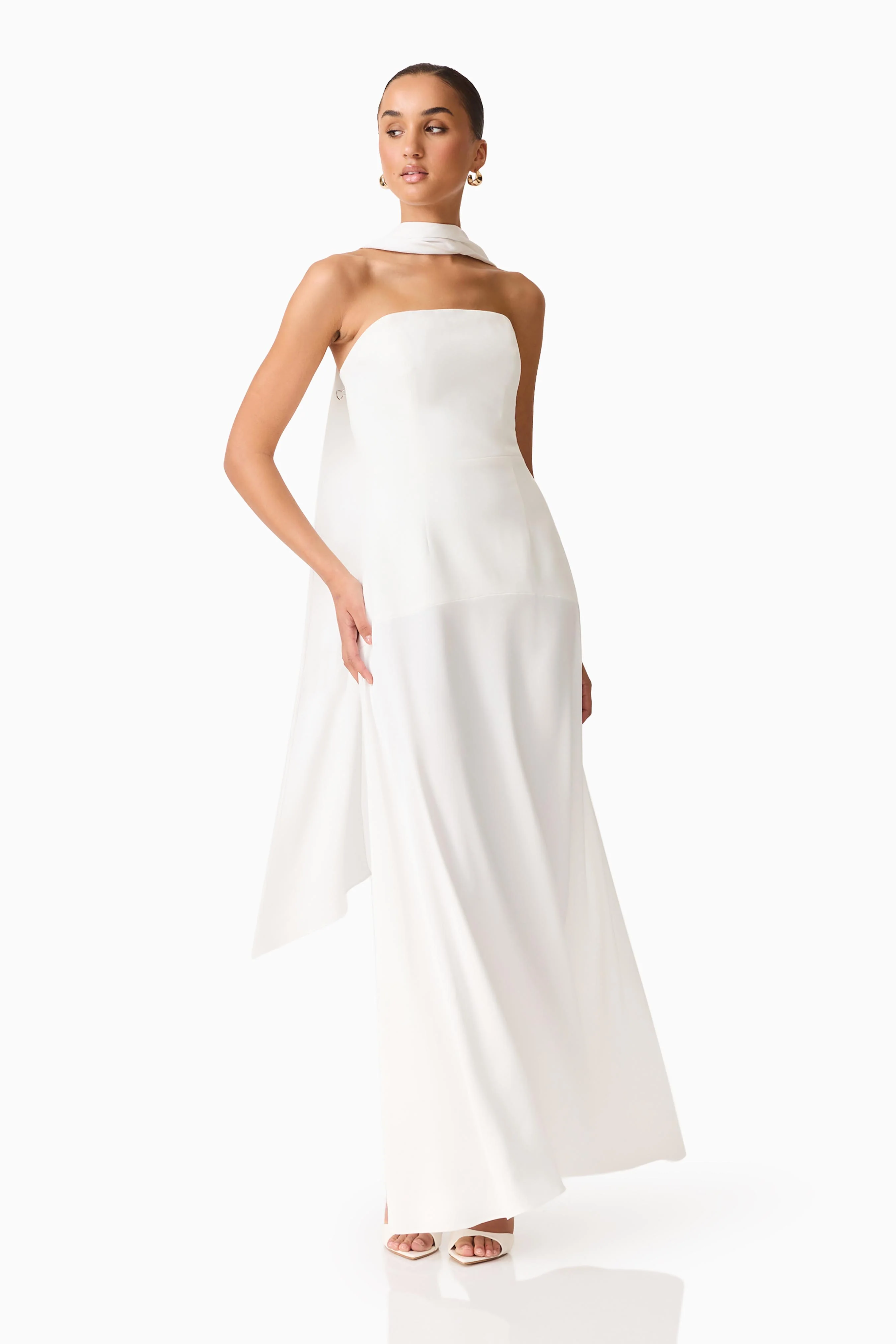 Noralyn Strapless Gown in White - Image 3