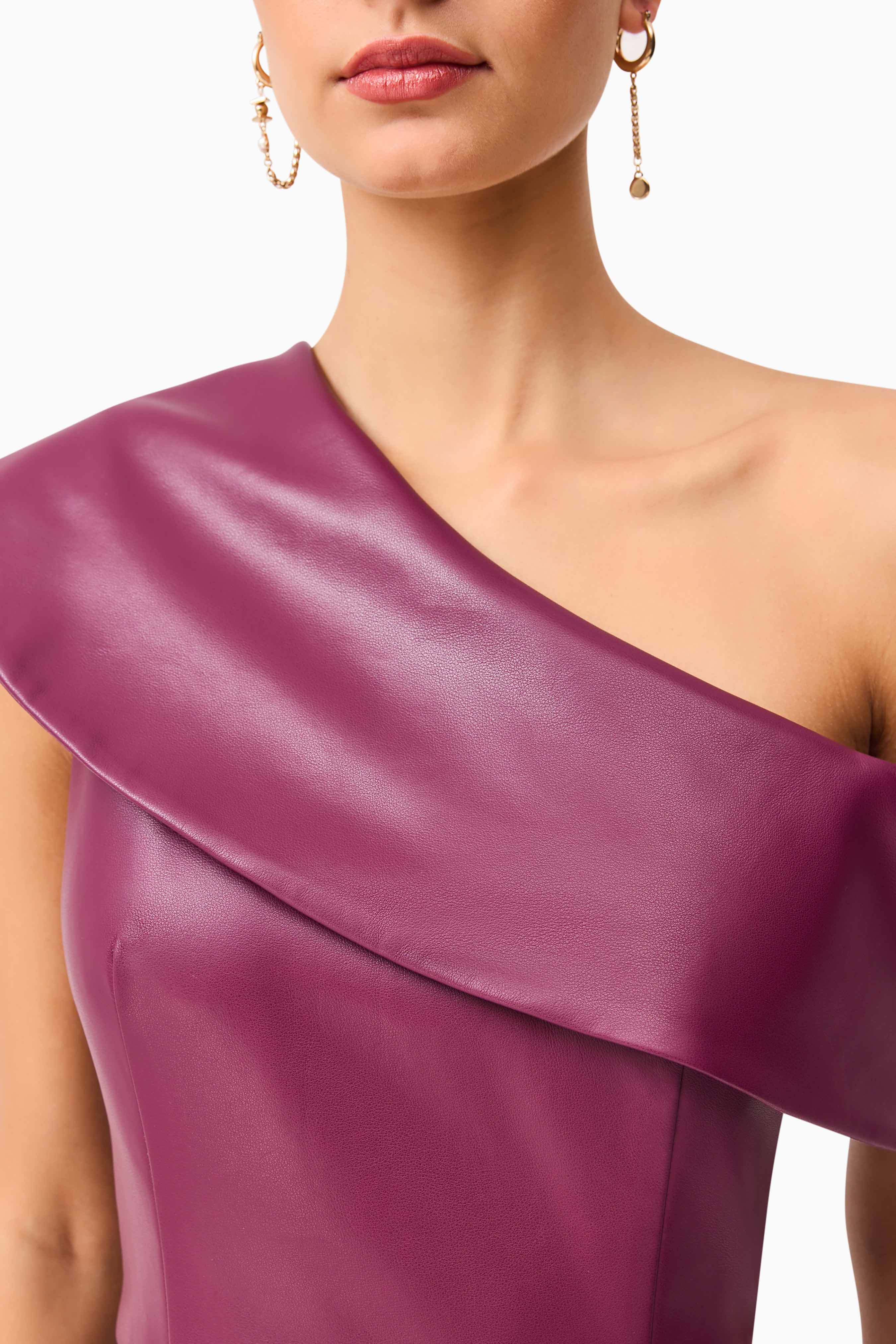 Nova Off The Shoulder Mini Dress in Purple - Image 6