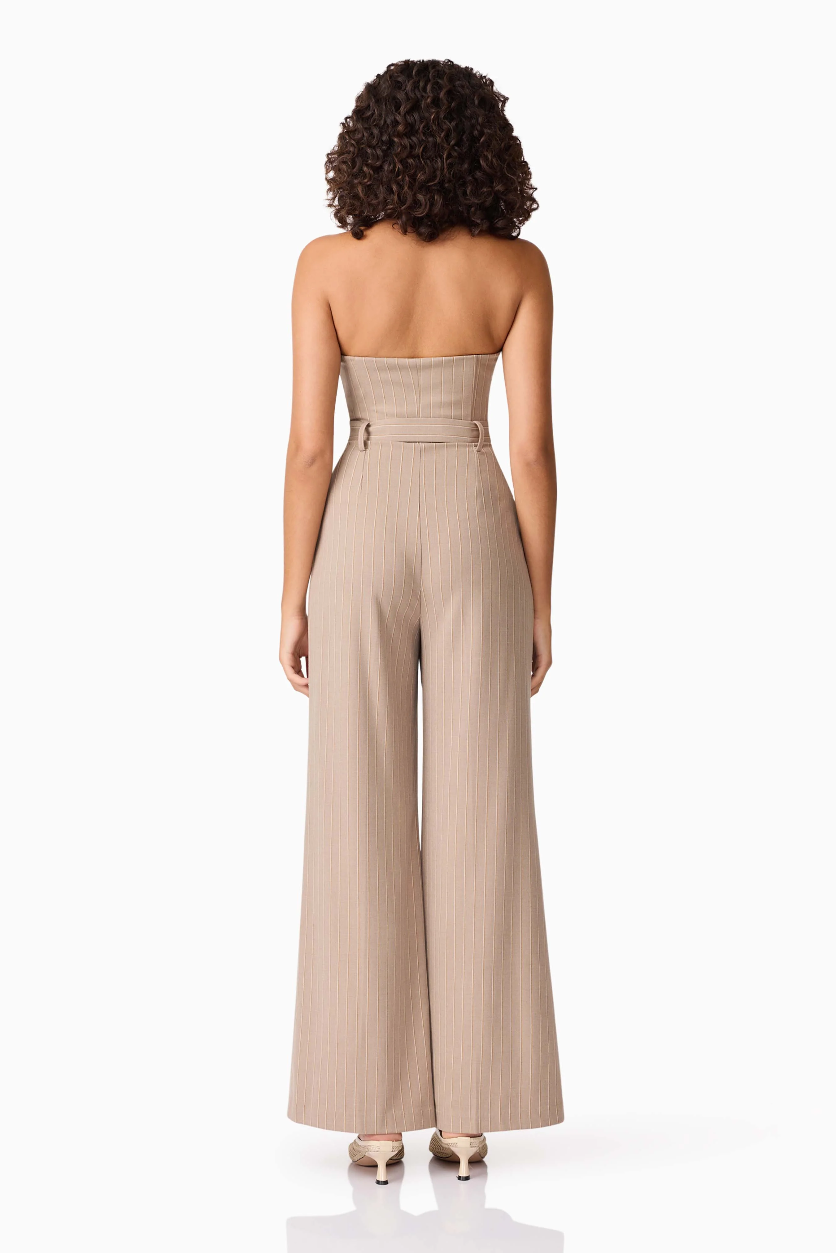CURAAE Orlena Jumpsuit in Beige Stripe - Image 4