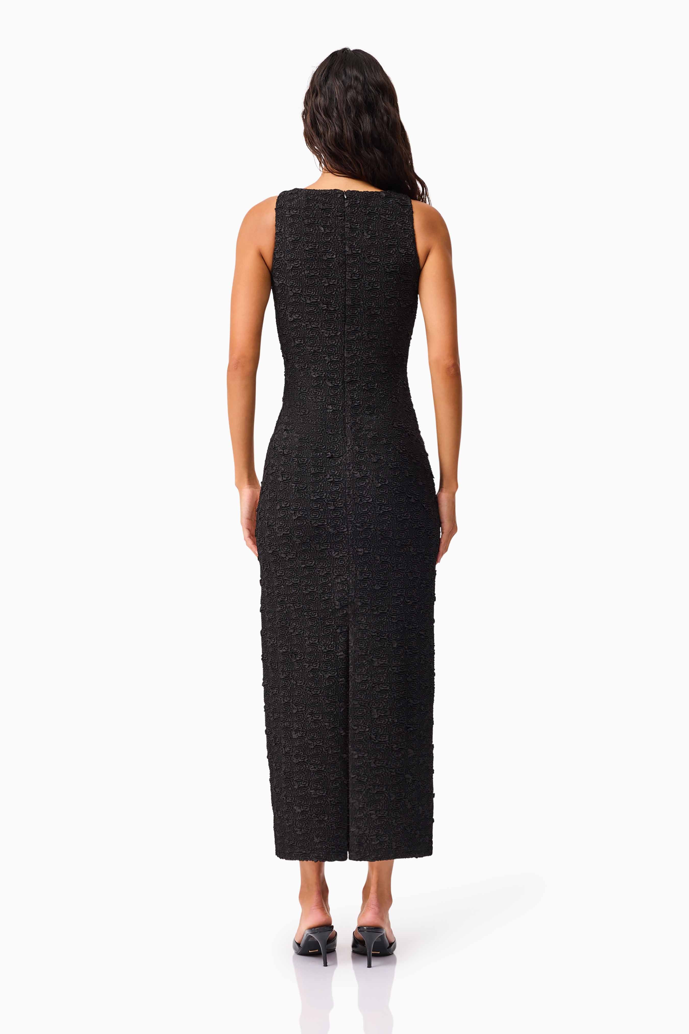 Paloma Contrast Gown in Black & White - Image 6