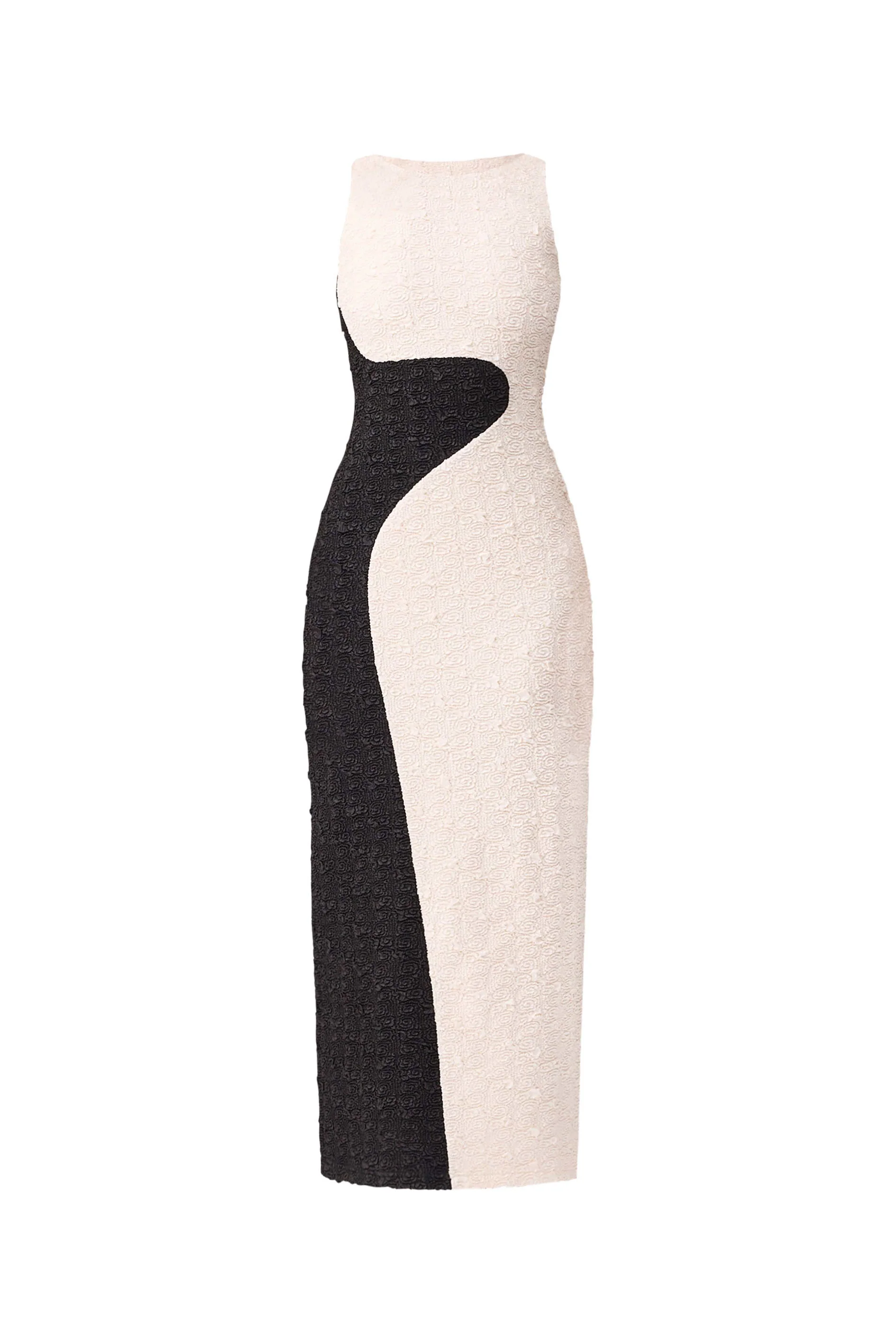 Paloma Contrast Gown in Black & White - Image 8