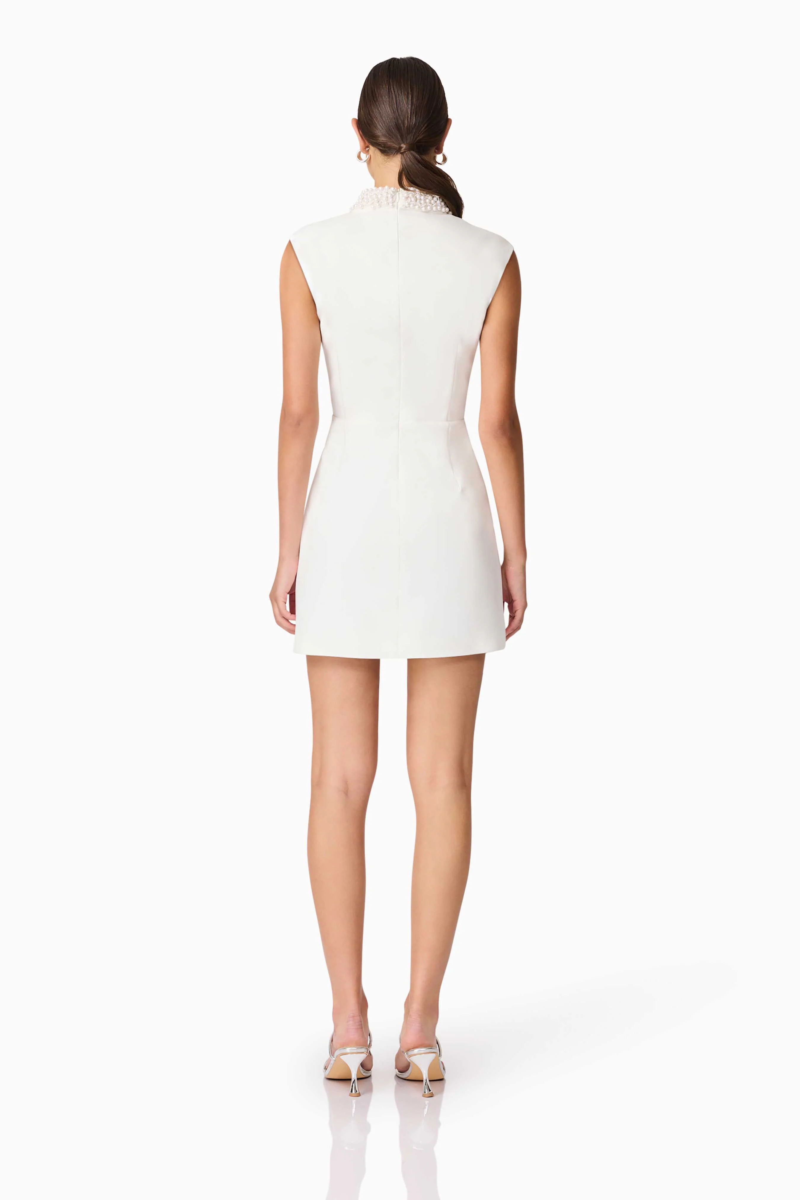 Rafaela Mini Shift Dress in White - Image 5