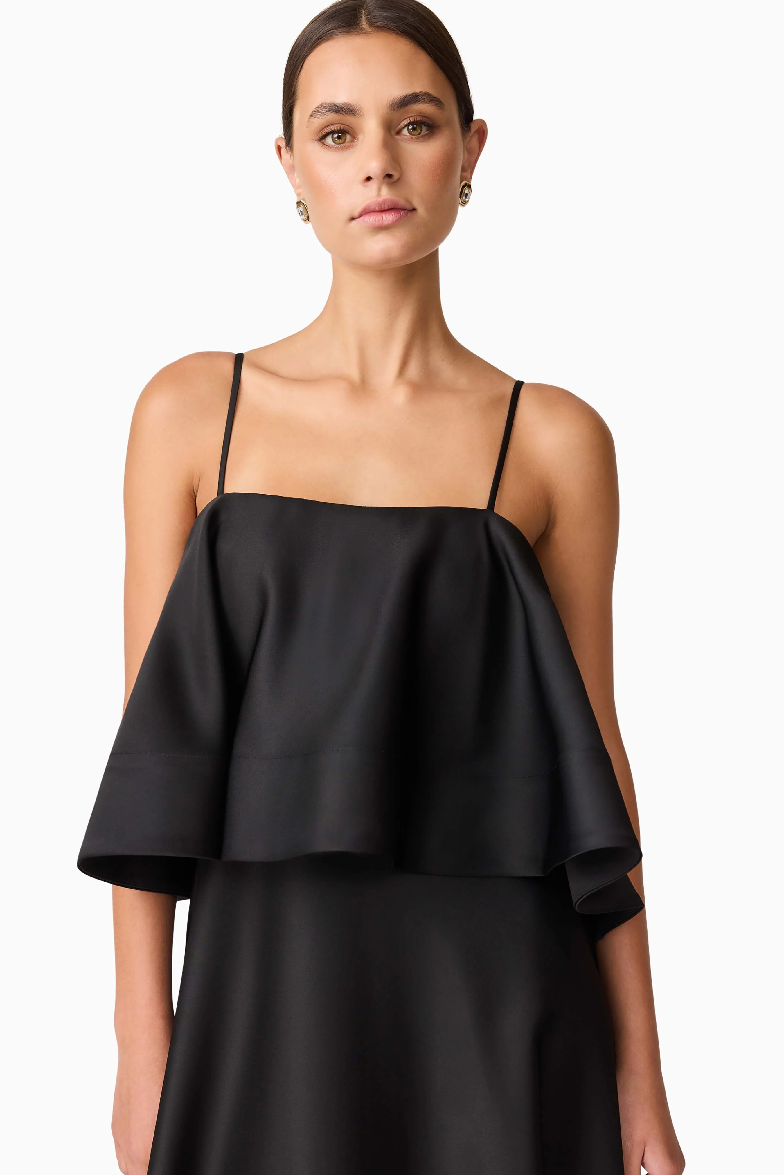 Reyna Tiered Maxi Dress in Black - Image 6