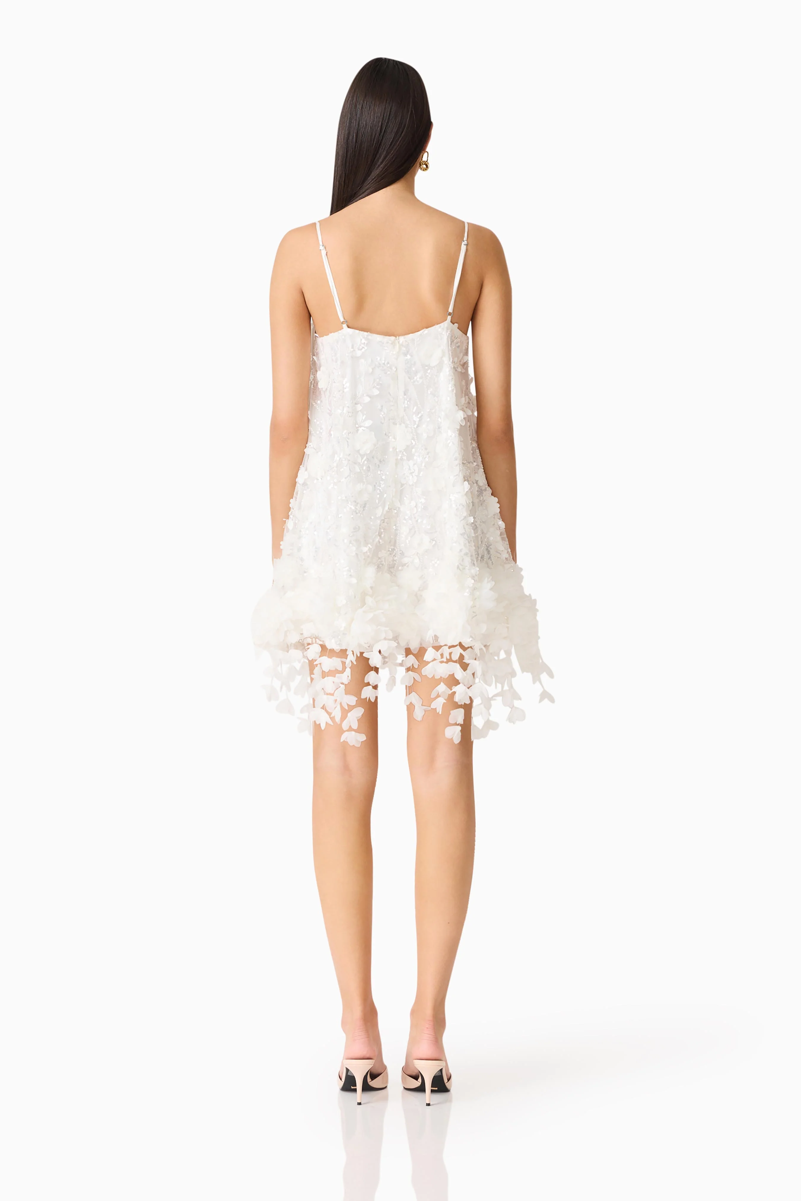 Rina Shift Mini Dress in White - Image 5