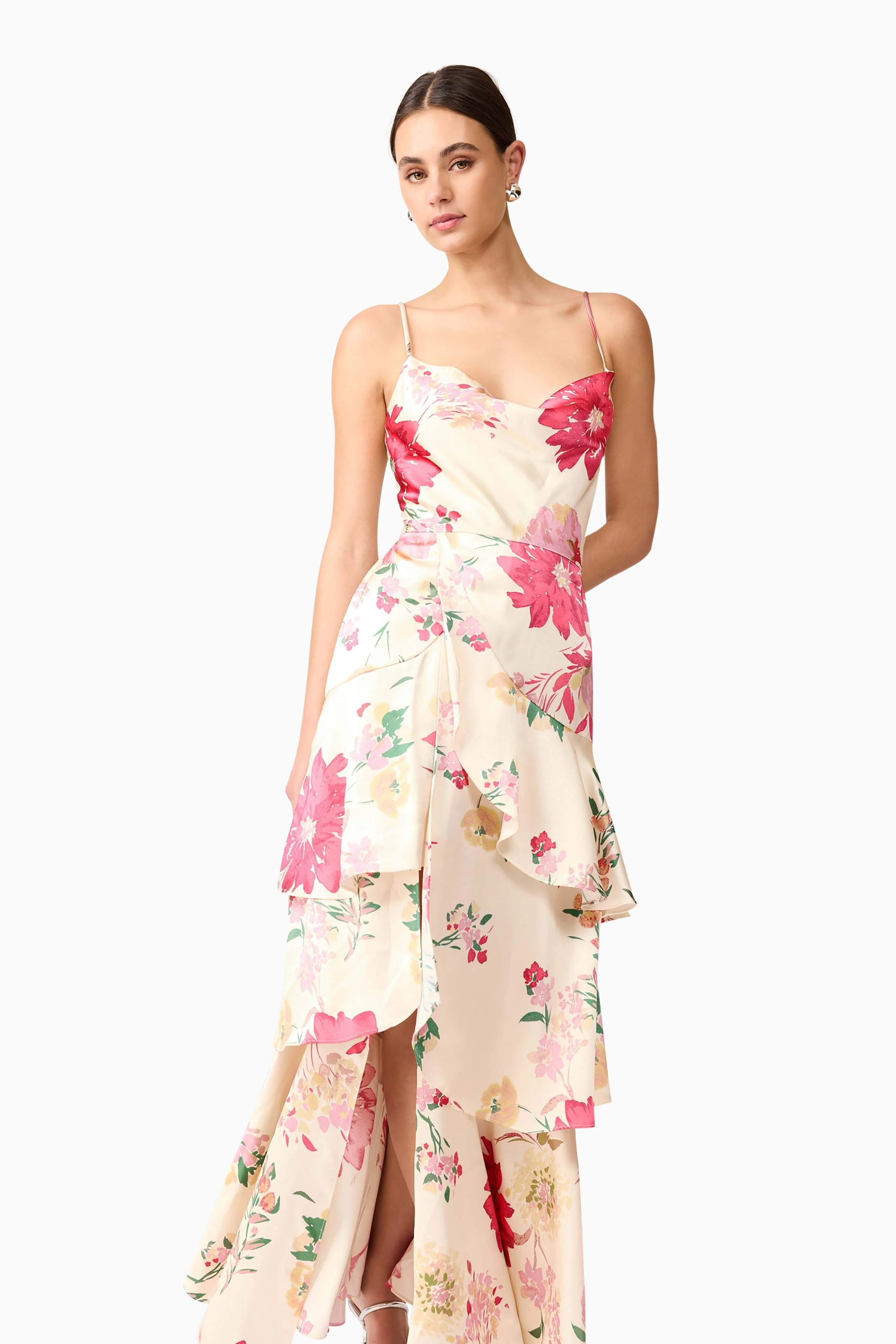 Rosalina Tiered Maxi Dress in Floral - Image 2