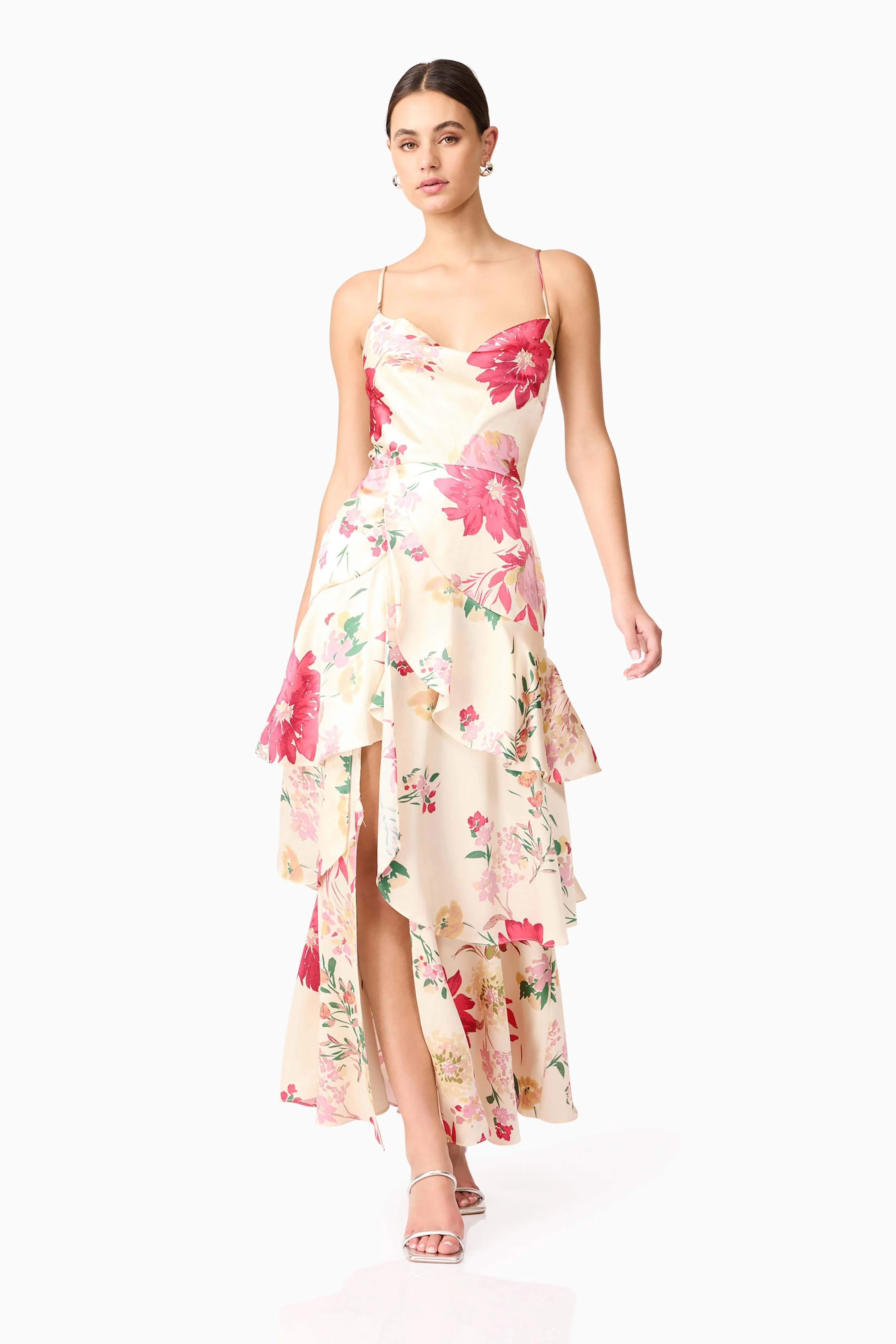 Rosalina Tiered Maxi Dress in Floral - Image 5