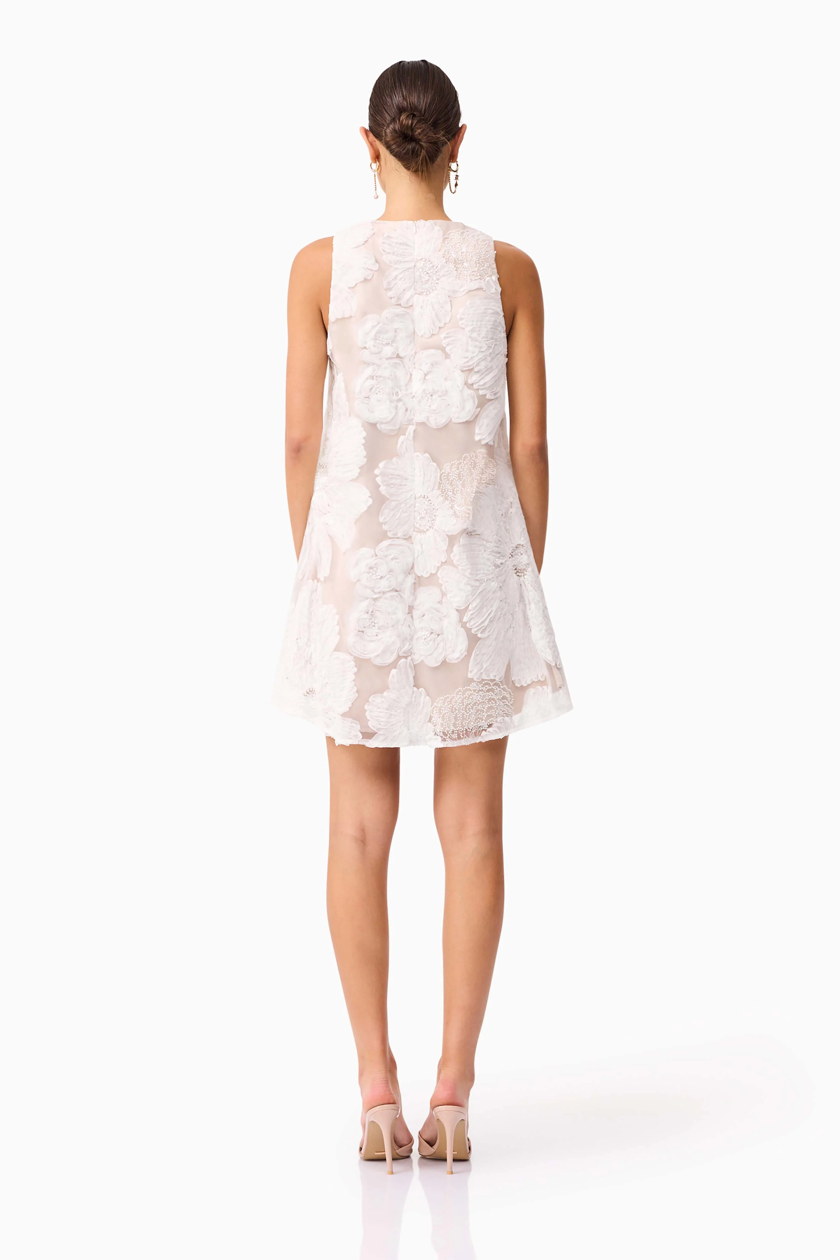 Roxana Shift Mini Dress in White - Image 5