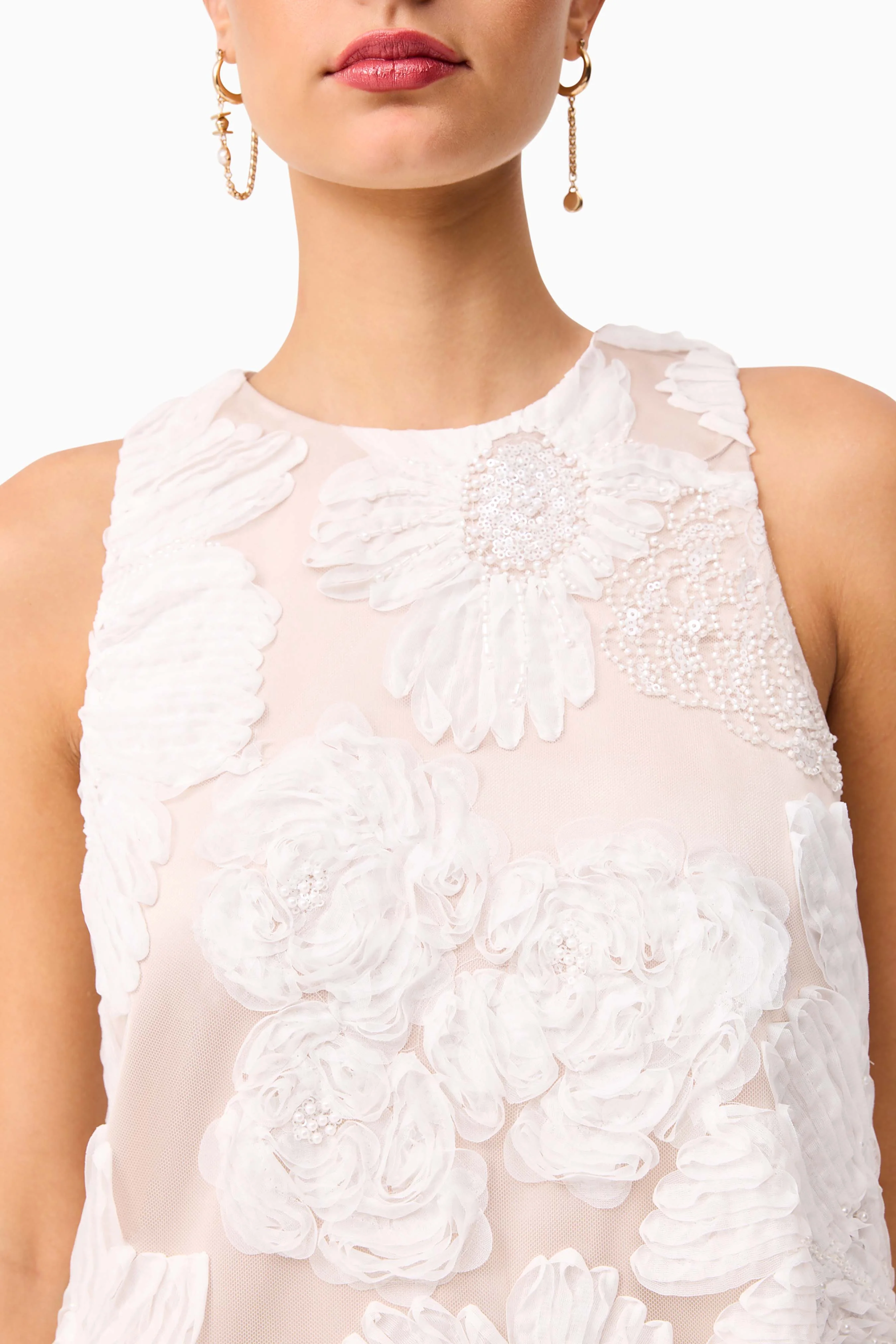 Roxana Shift Mini Dress in White - Image 6