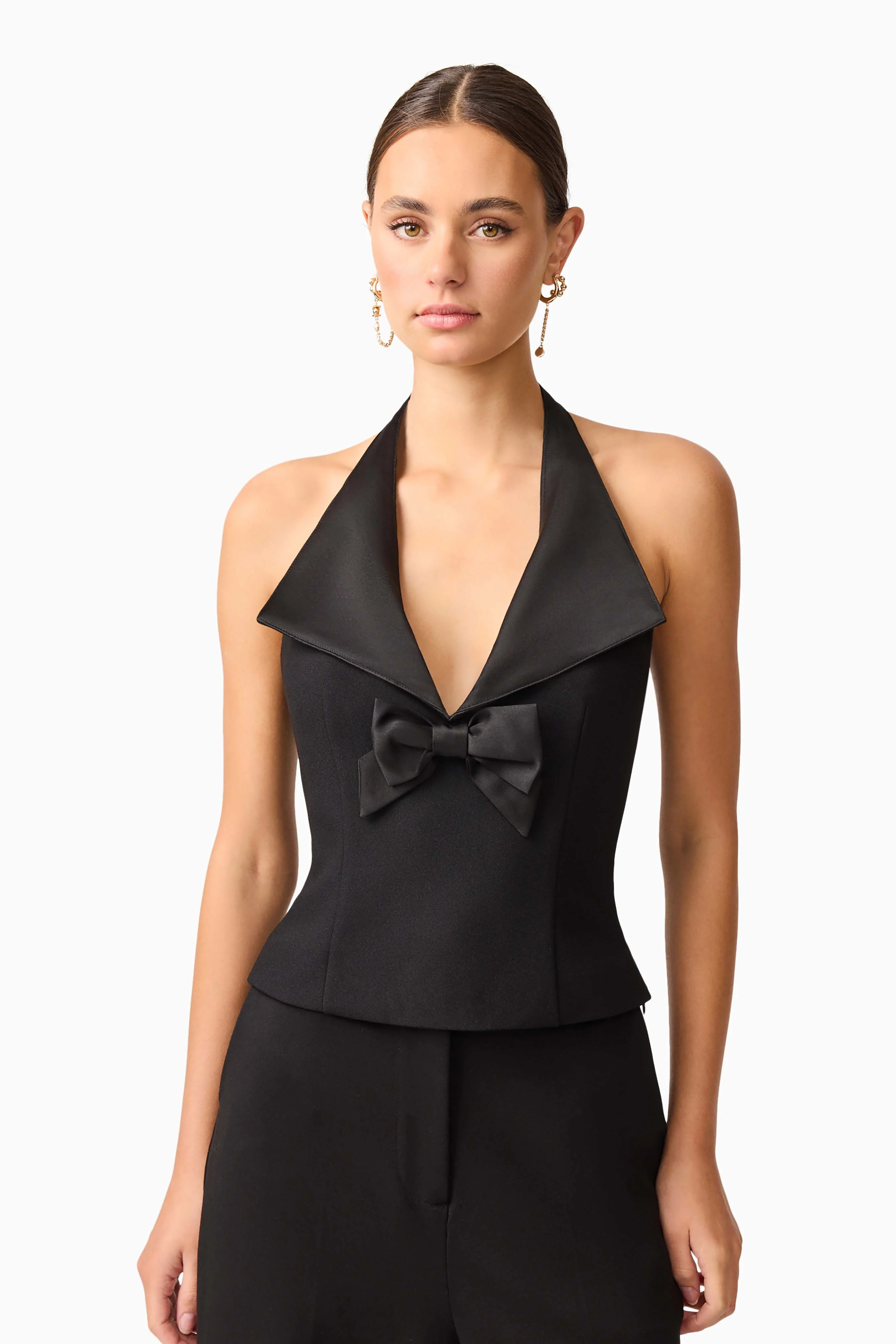 Ruby Halter Top in Black - Image 2