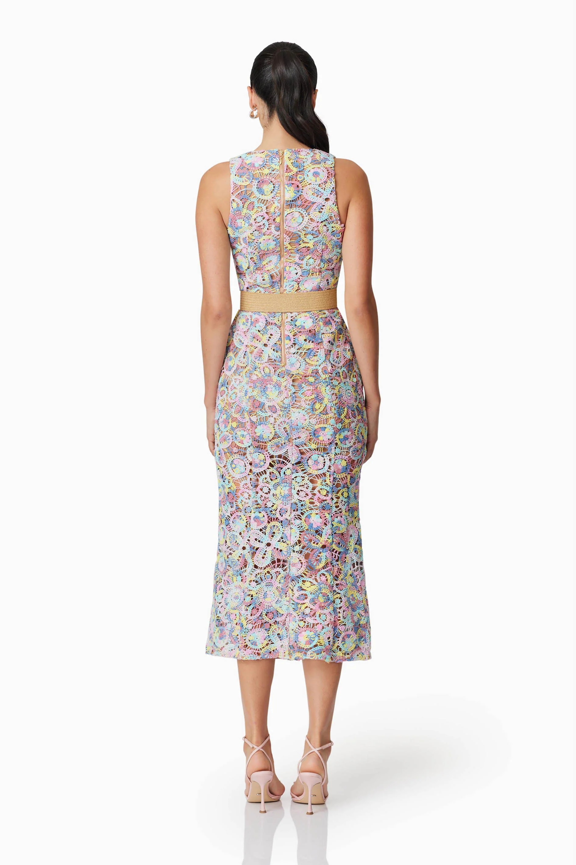 Rue Crochet Midi Dress in Purple - Image 5