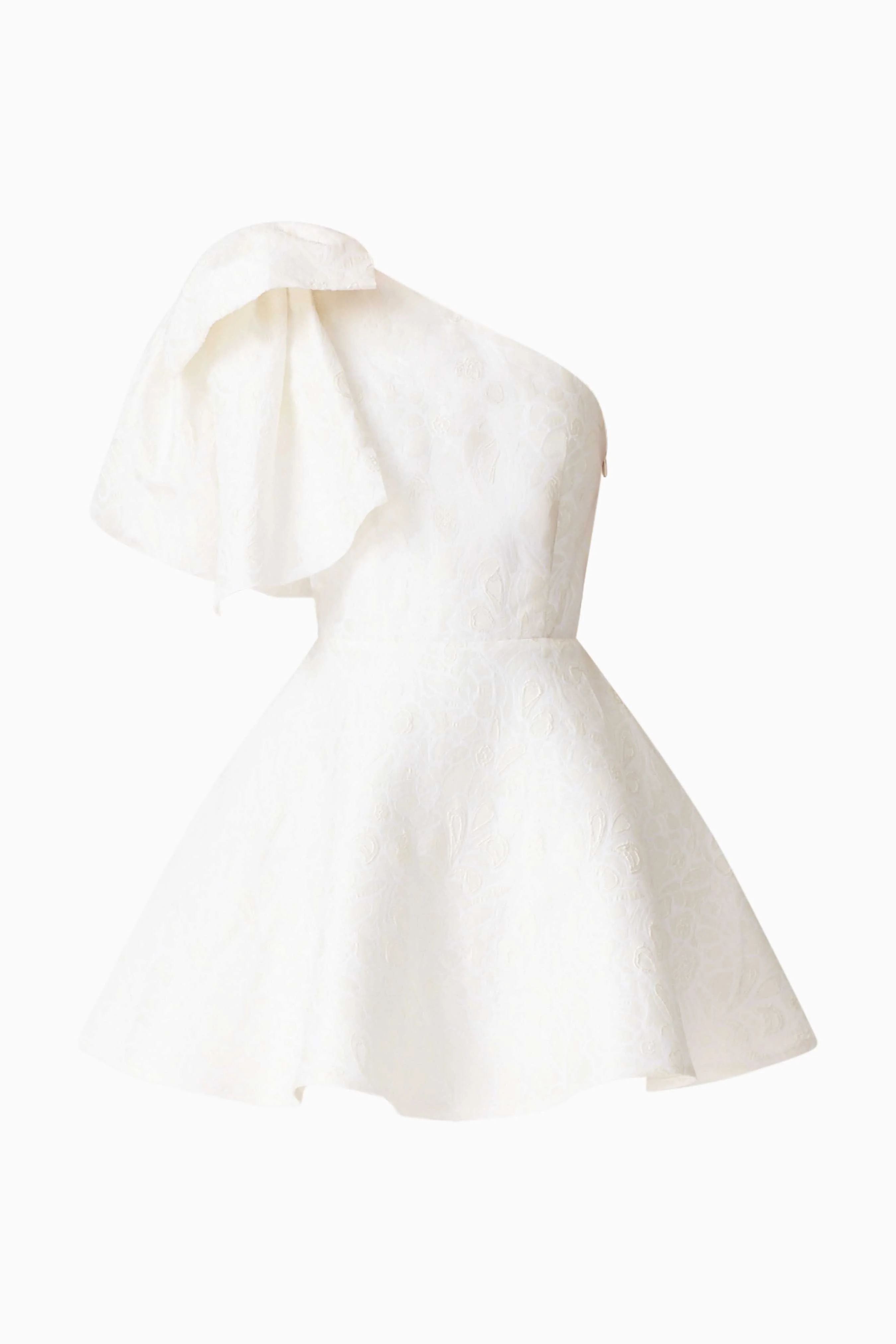Saffron Asymmetrical Mini Dress in White - Image 7