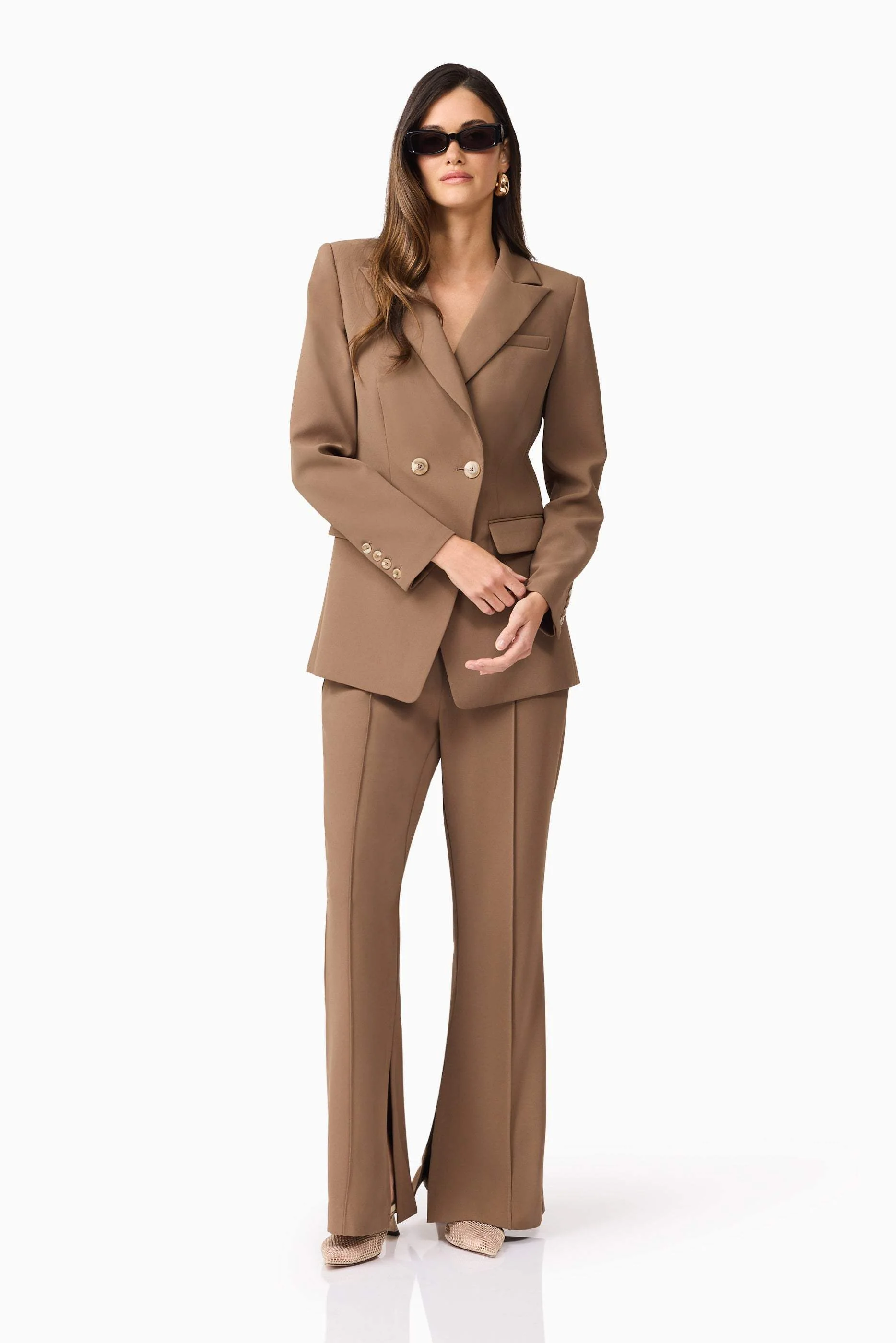 CURAAE Sandy Suit Blazer In Brown - Image 3