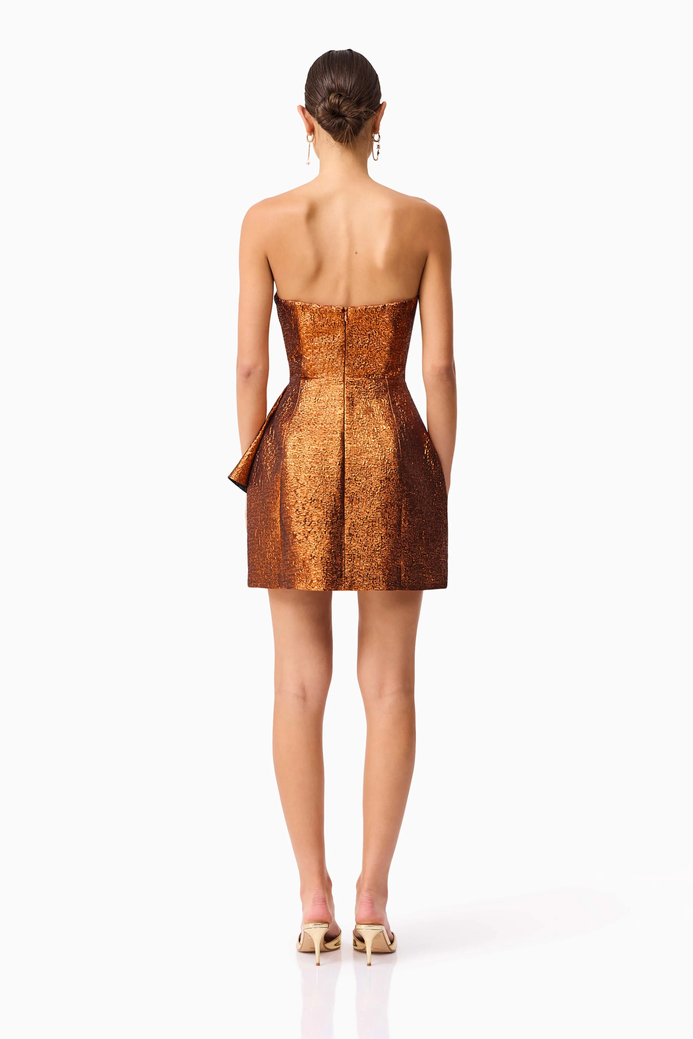 Sapphira Strapless Mini Dress in Orange - Image 5