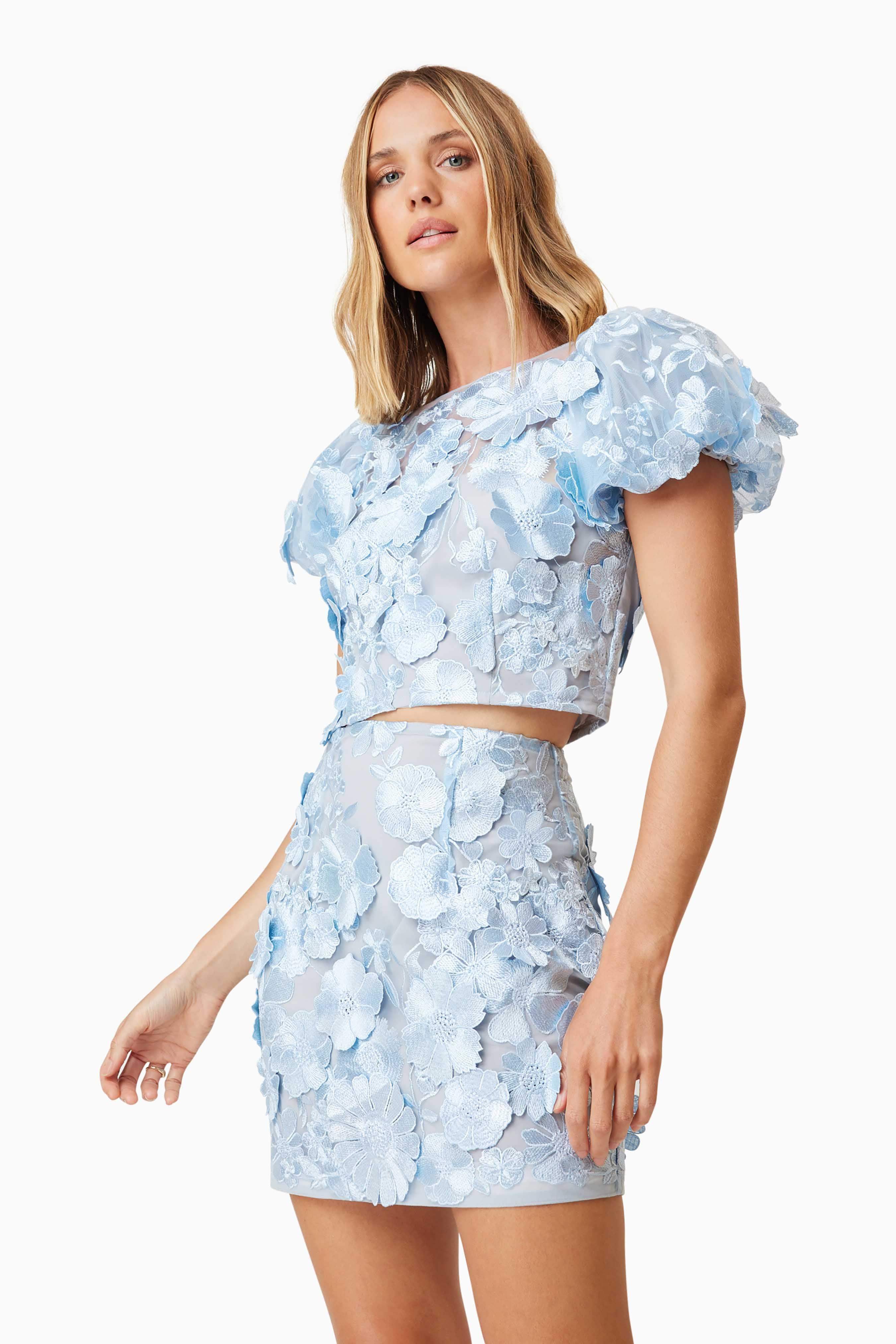 Selene Floral Set In Blue - Image 2