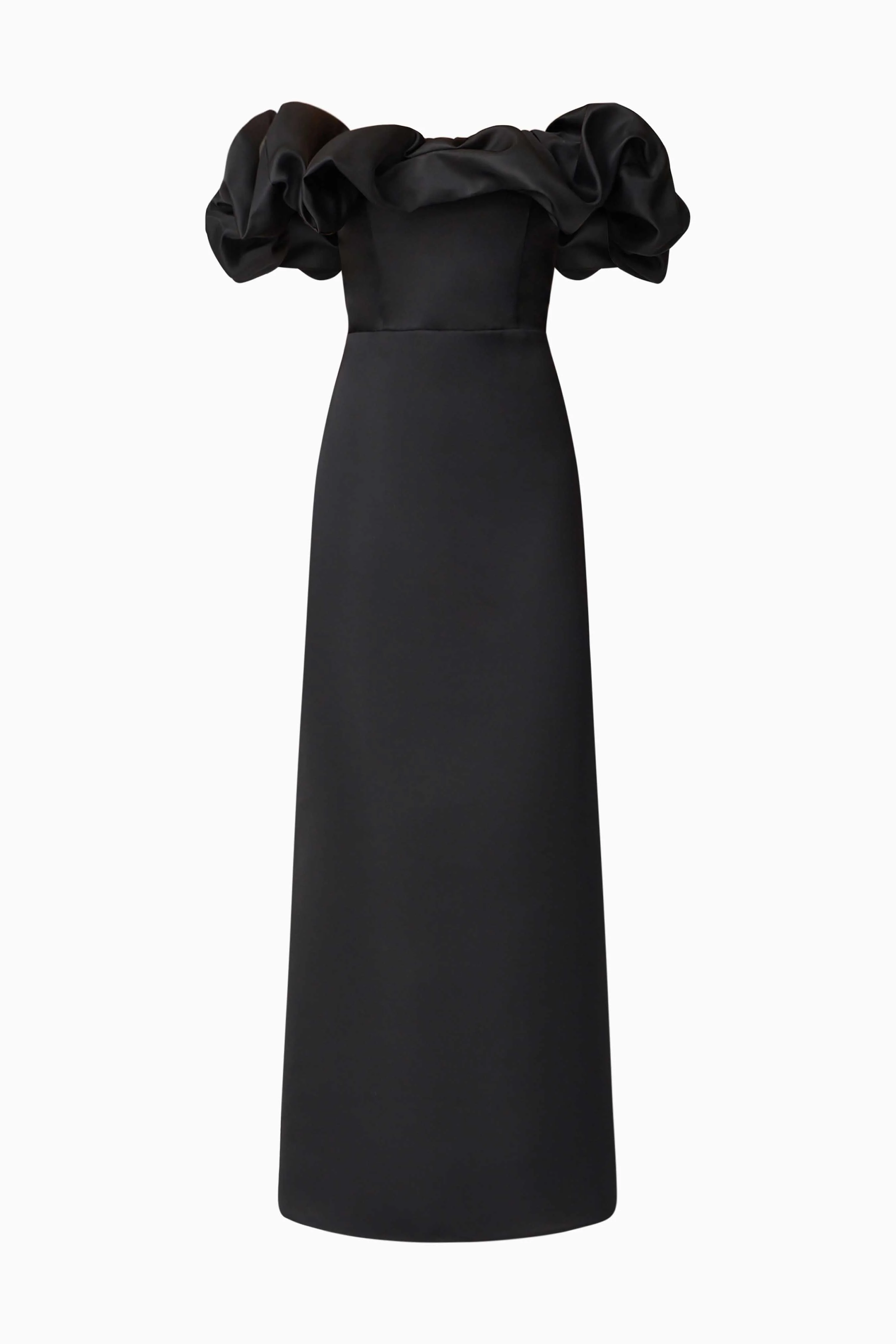 Sharon Off The Shoulder Midi Dress in Black - Image 7