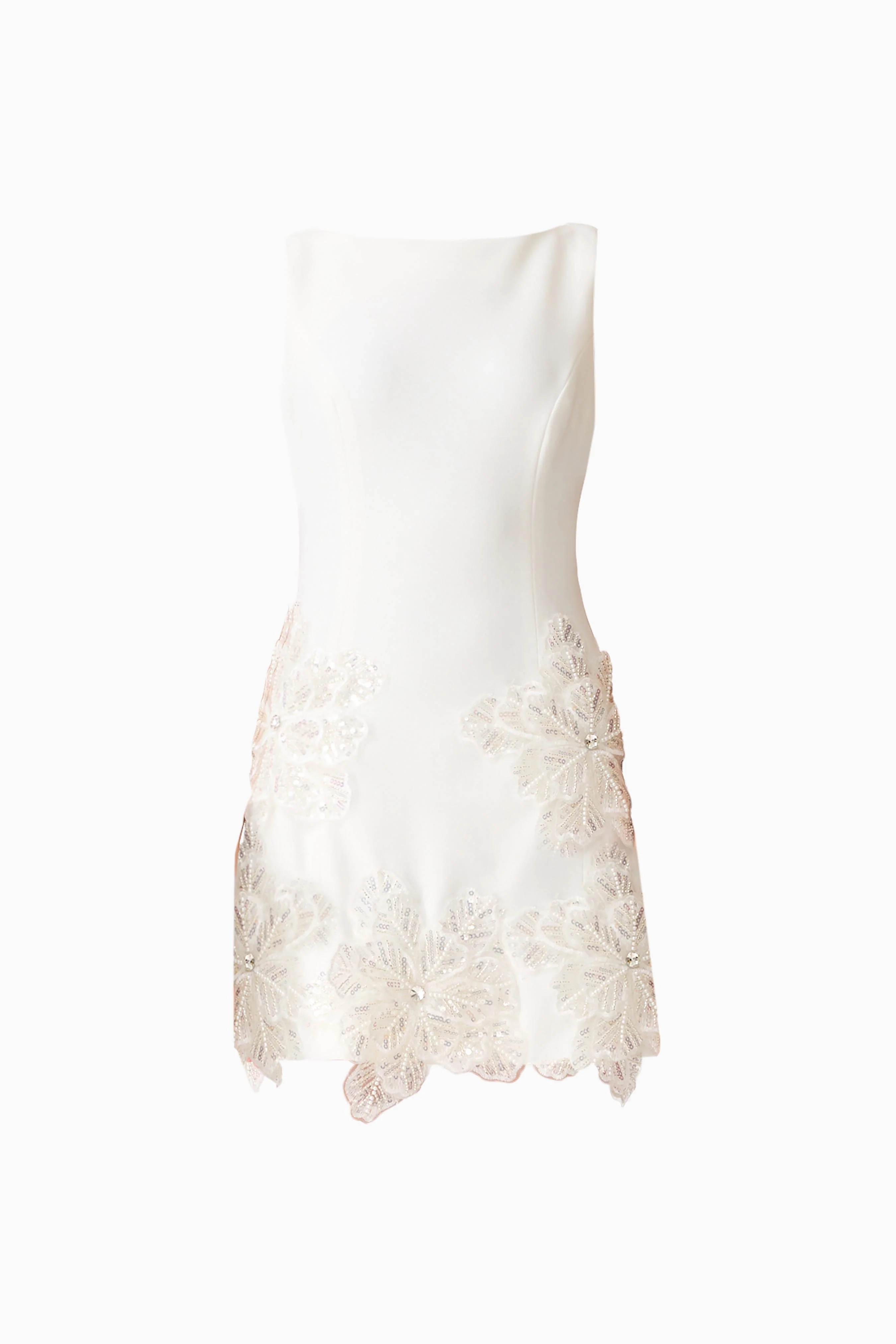 Skye Embellished Mini Dress in White - Image 8