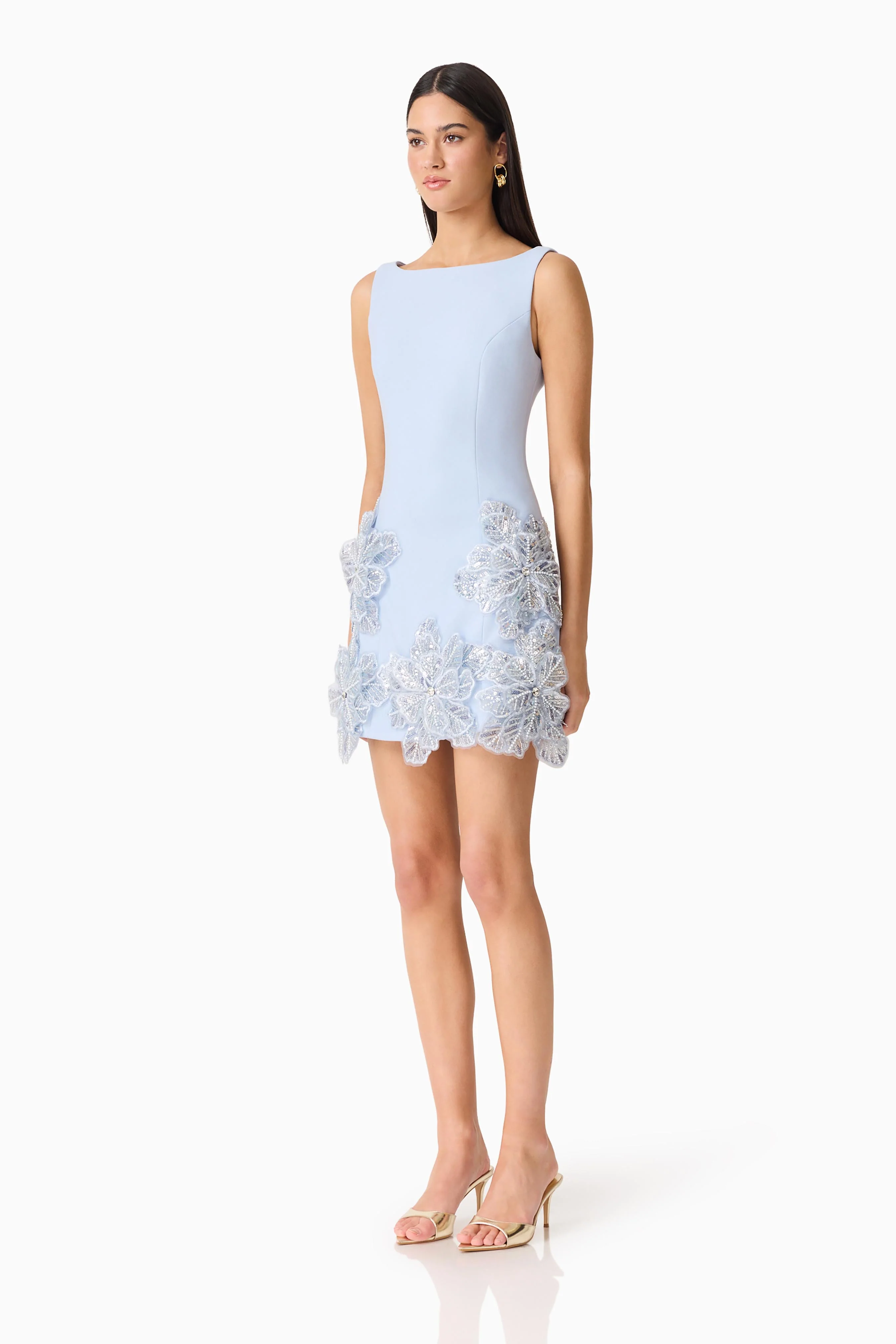 Skye Mini Dress in Blue - Image 2