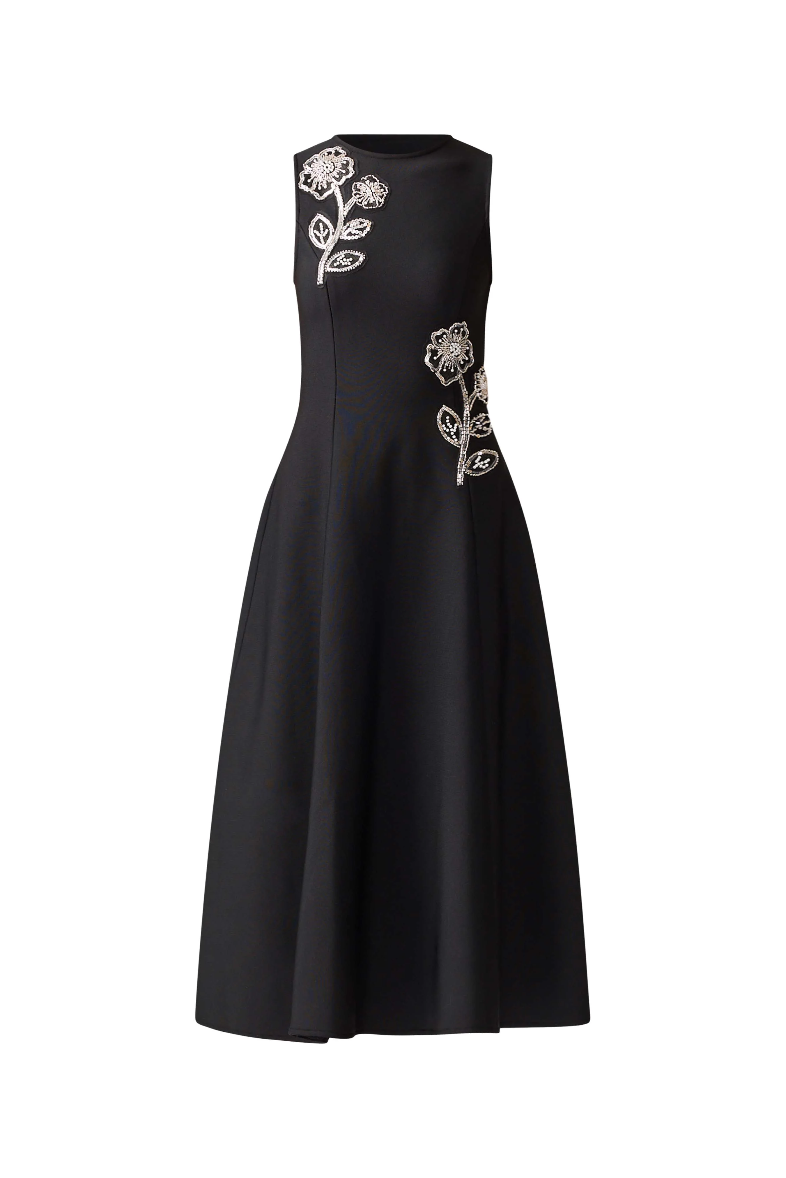 Soleil A-Line Midi Dress in Black - Image 8