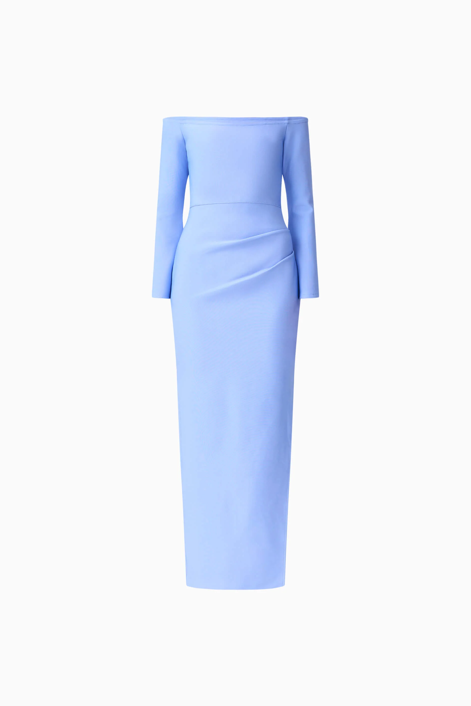 Sonya Long Sleeve Midi Dress in Blue - Image 9