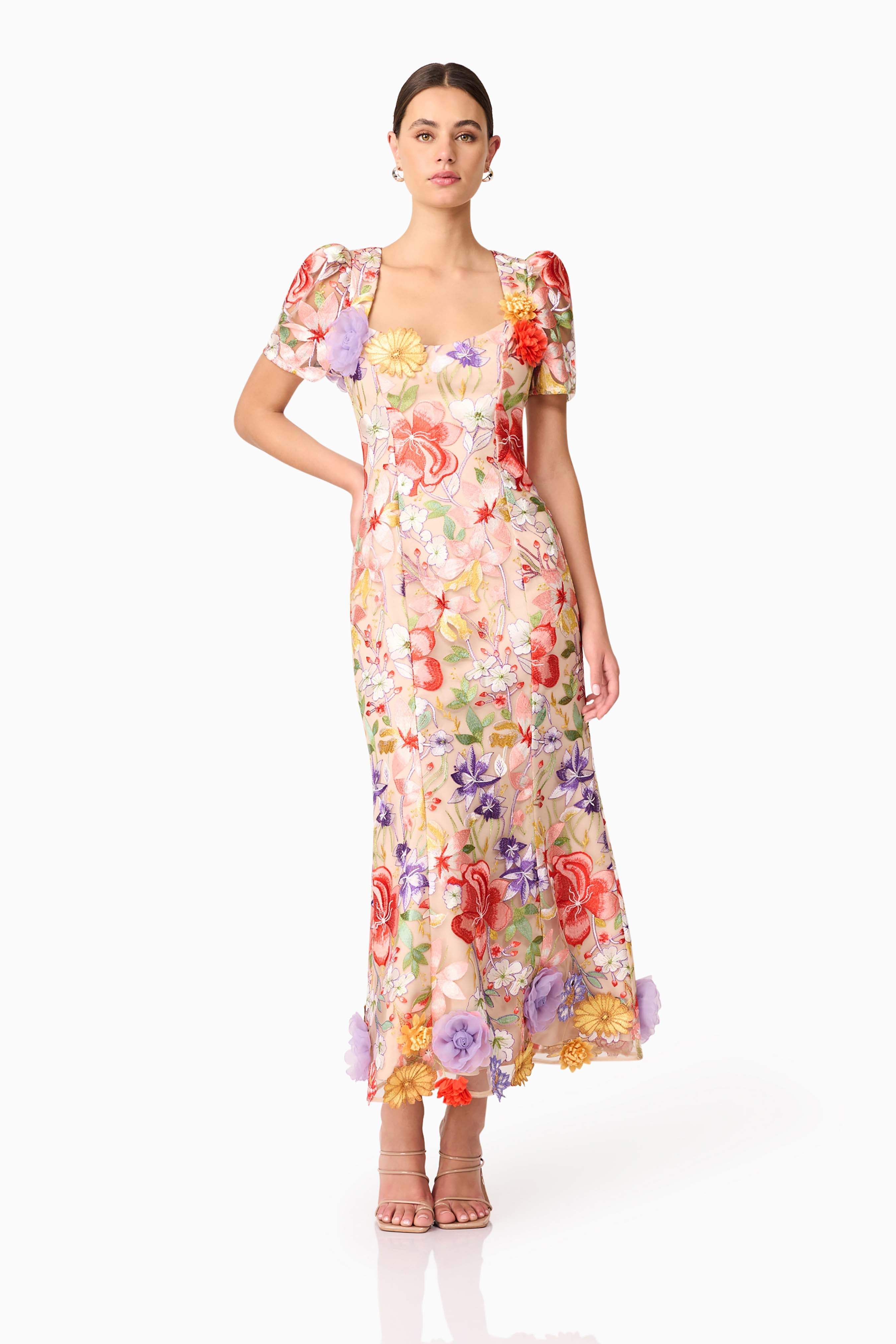 Sophie Embroidered Maxi Dress in Floral - Image 5