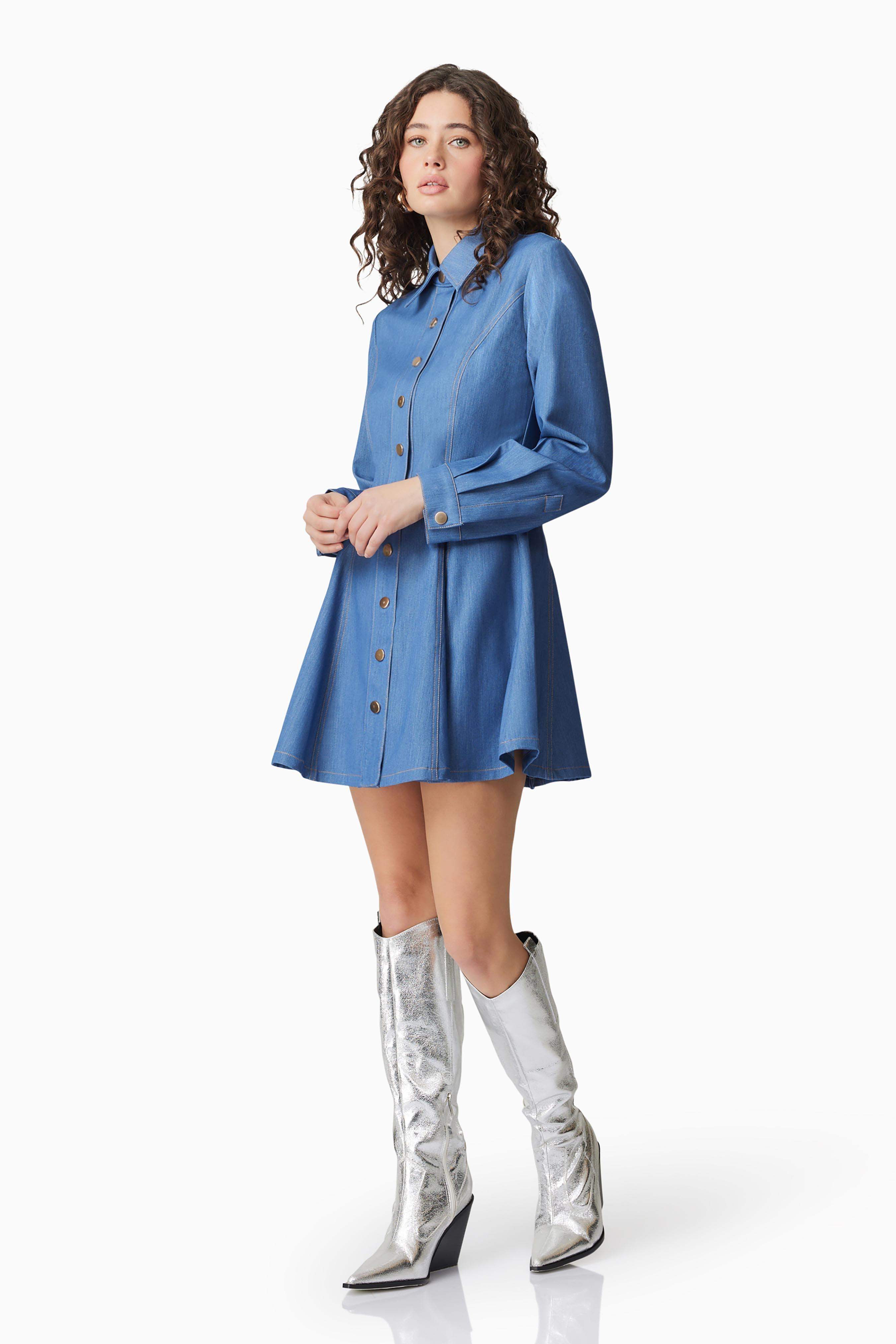 CURAAE Stella Denim Mini Dress - Image 2