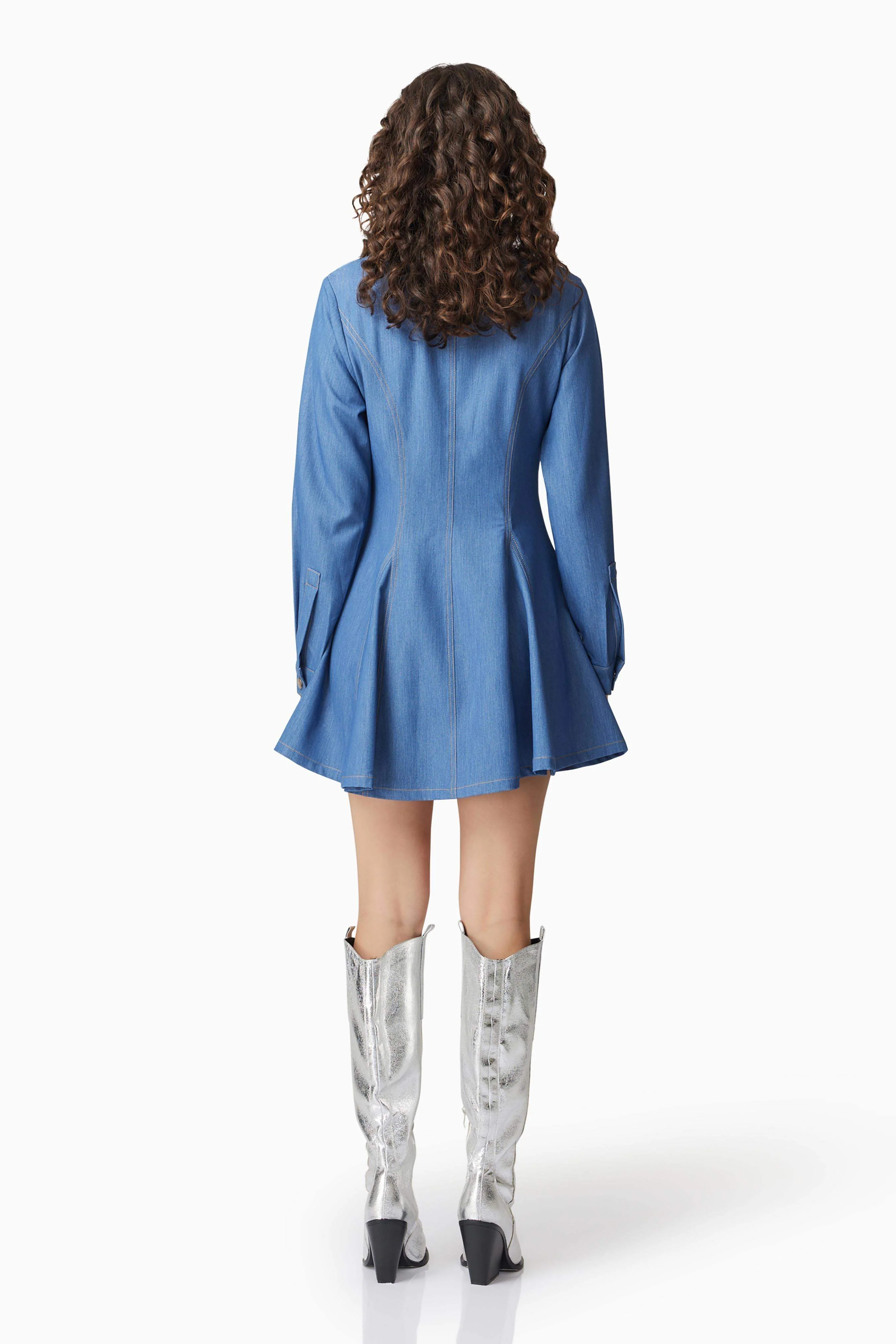 CURAAE Stella Denim Mini Dress - Image 4