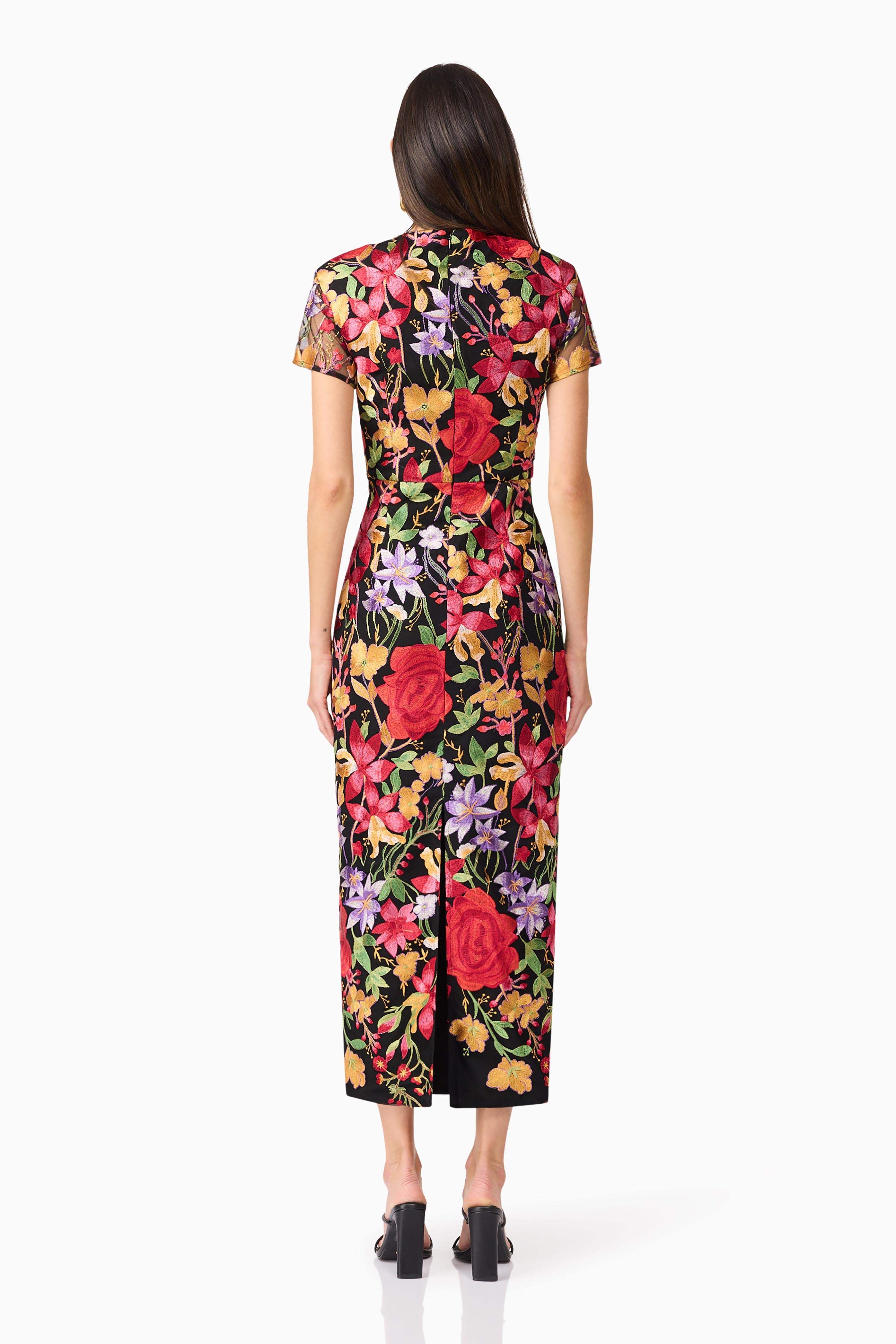 Talia Maxi Dress in Black Floral - Image 5