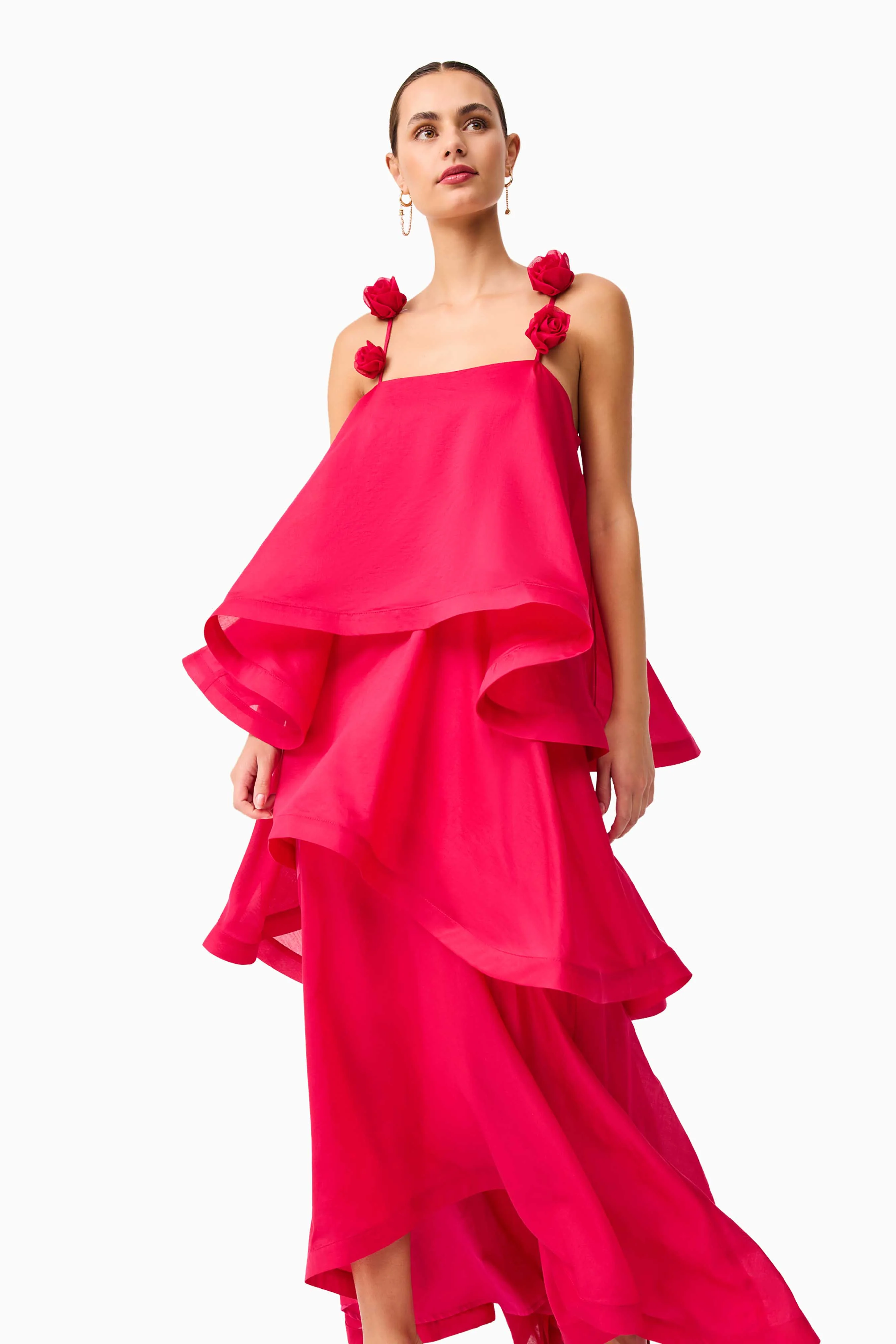 Thalia Tiered Gown in Pink - Image 3