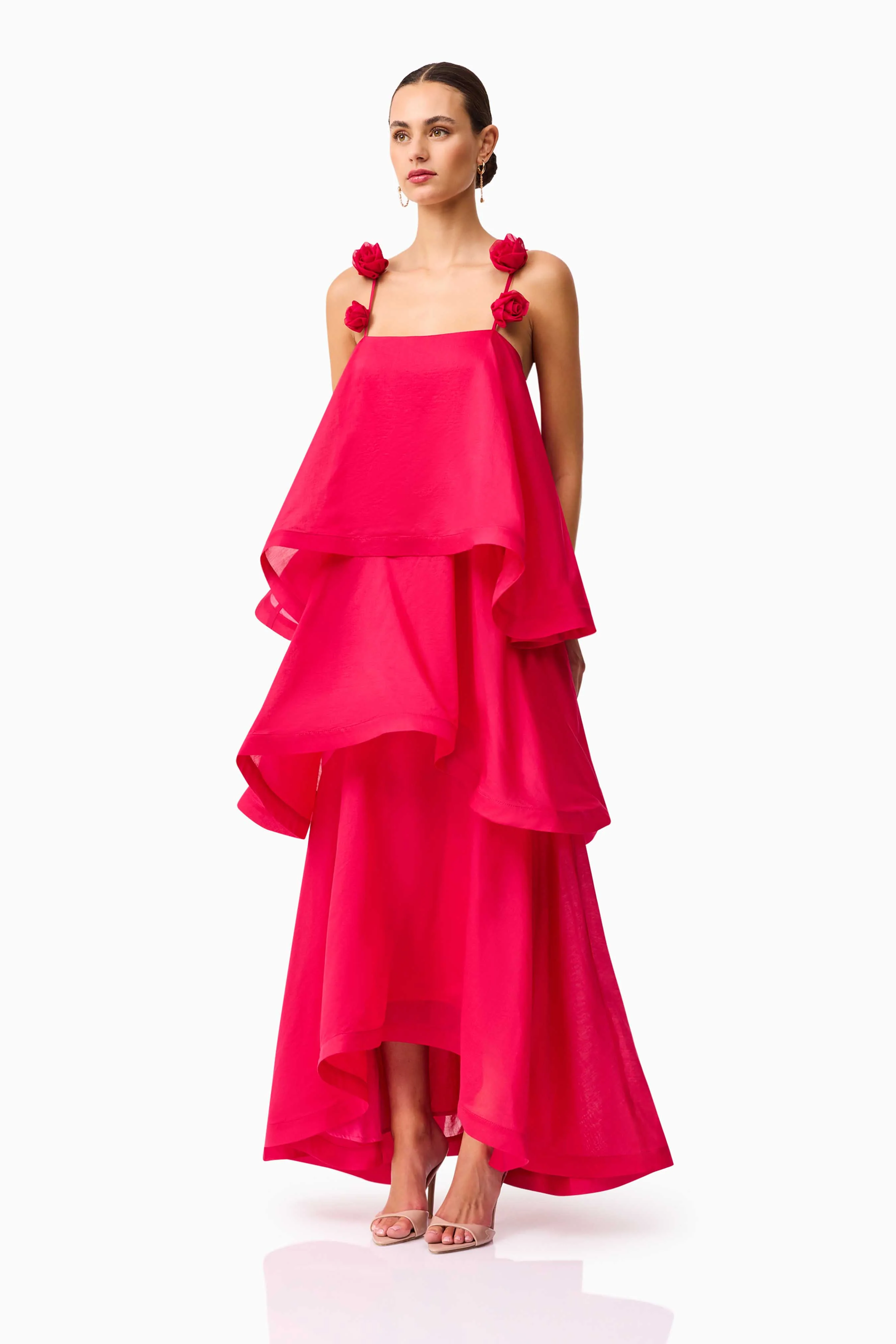 Thalia Tiered Gown in Pink - Image 4