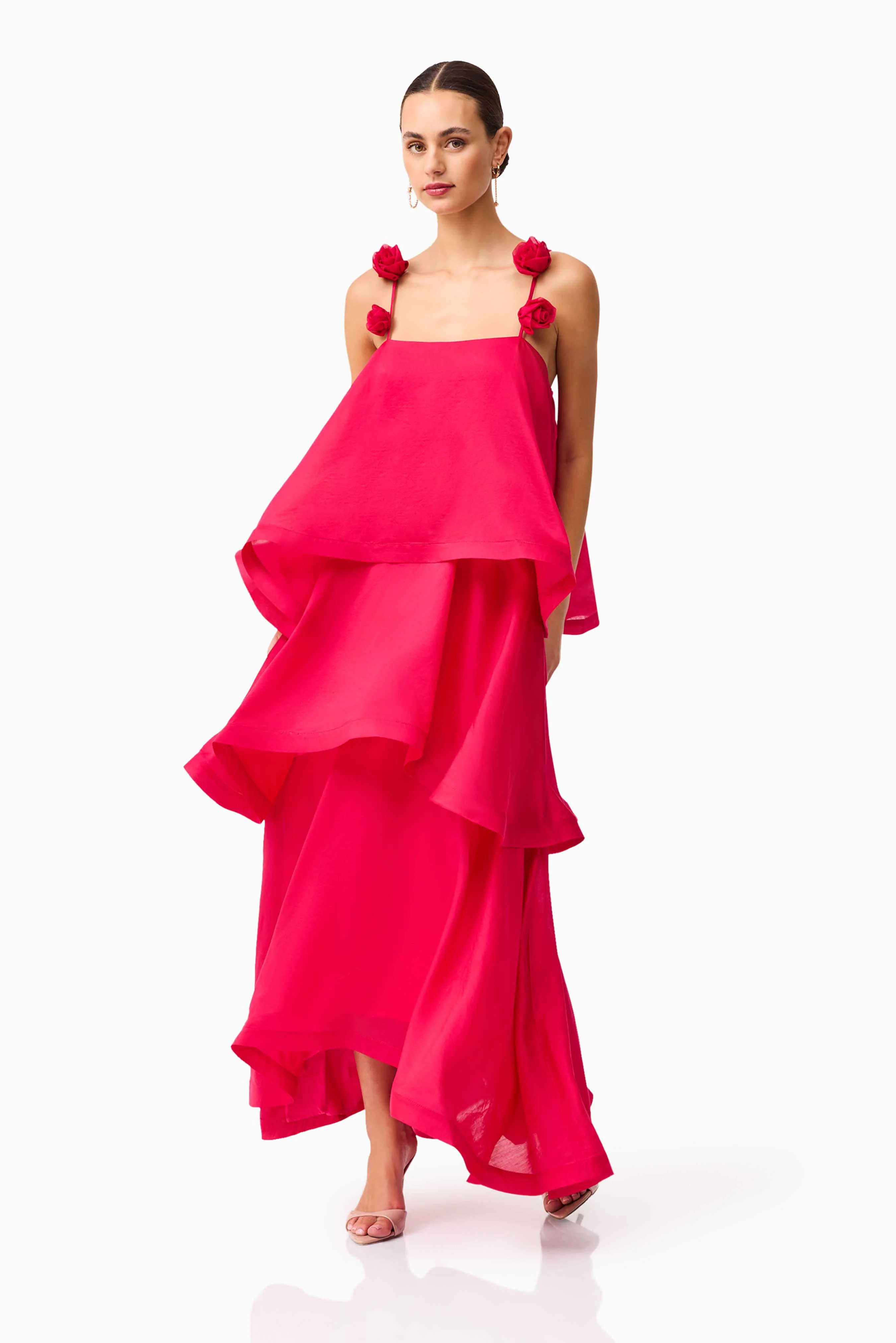 Thalia Tiered Gown in Pink - Image 5