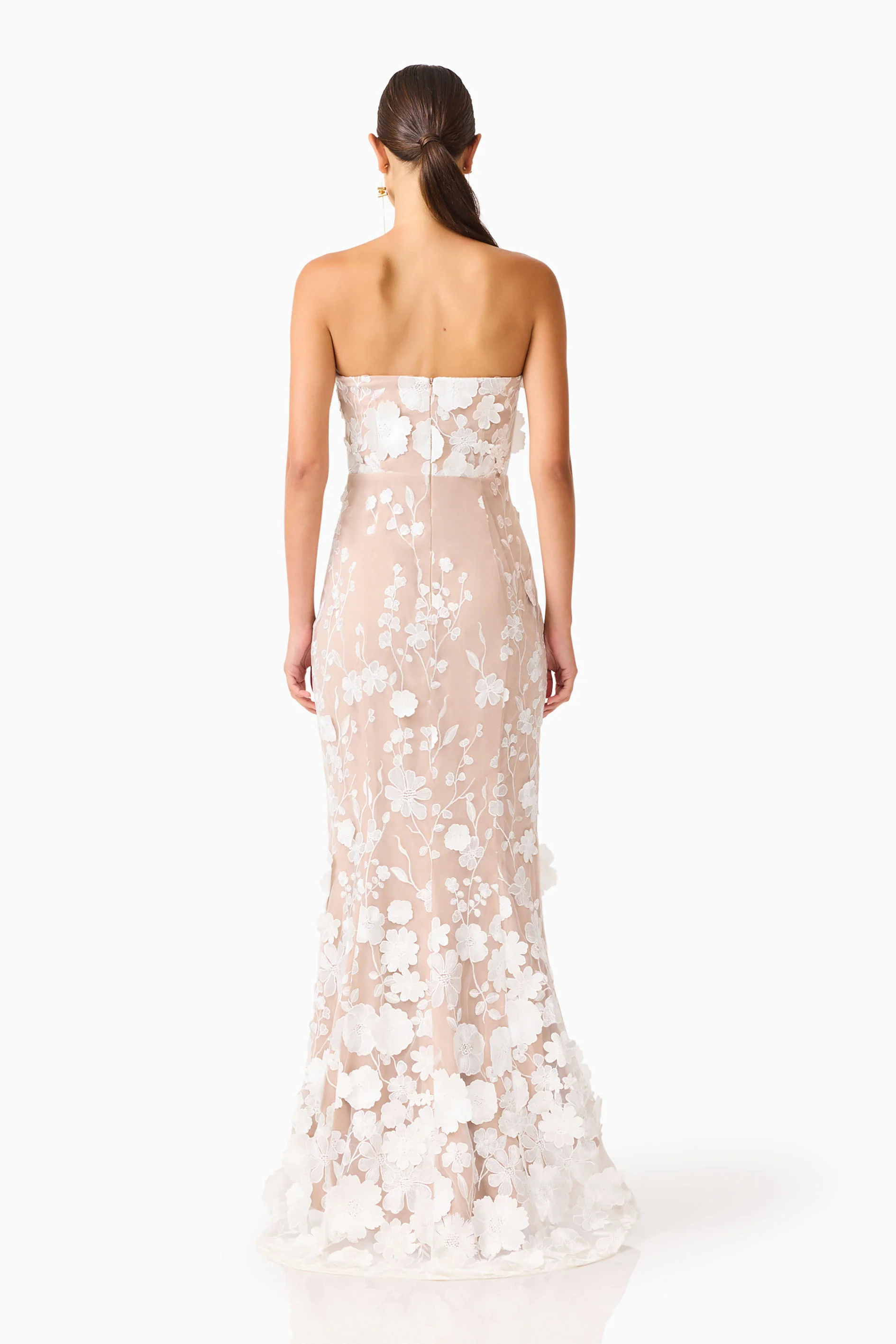 Tiana Floral Maxi Dress in White - Image 5