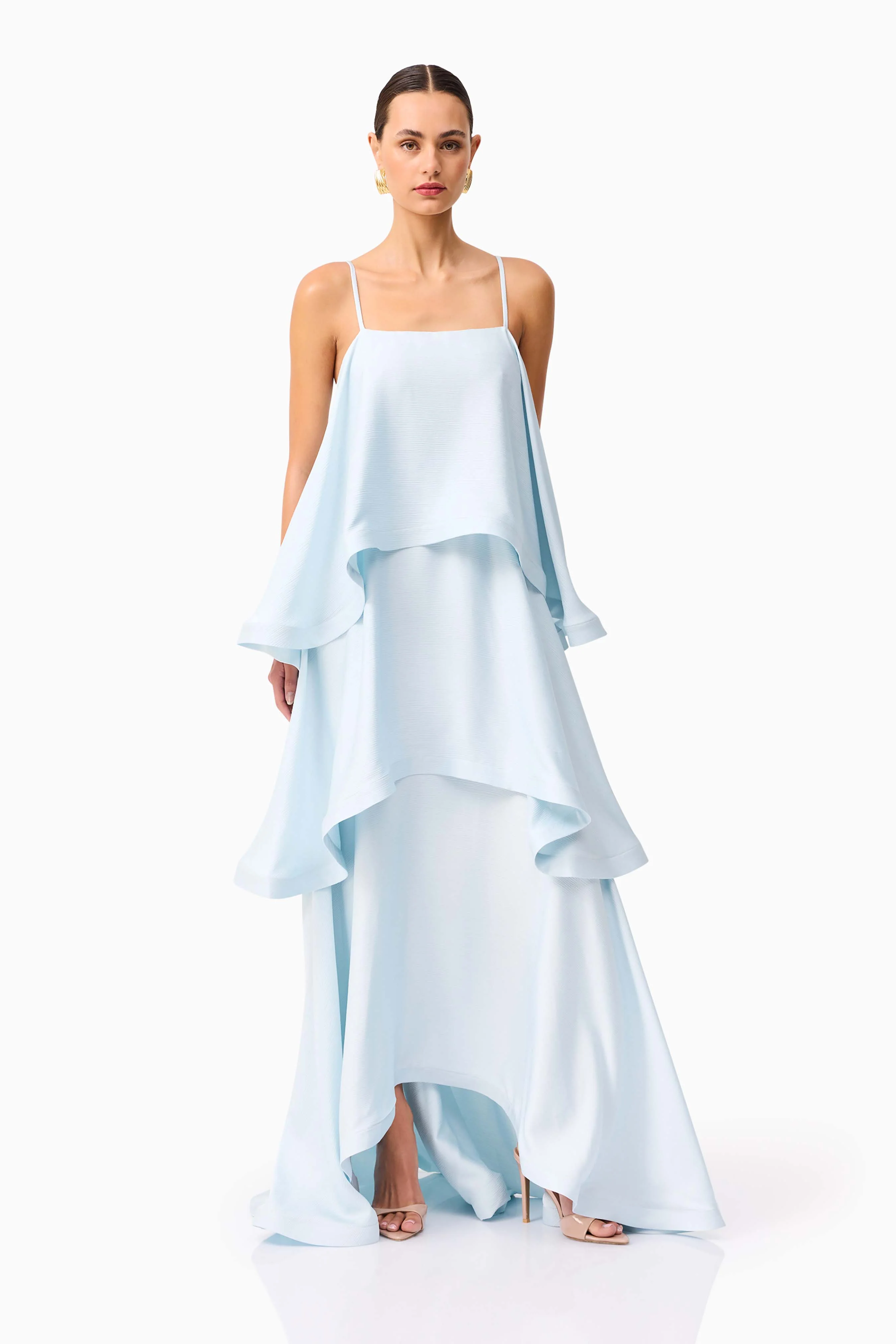 Tilly Tiered Maxi Dress in Blue - Image 5