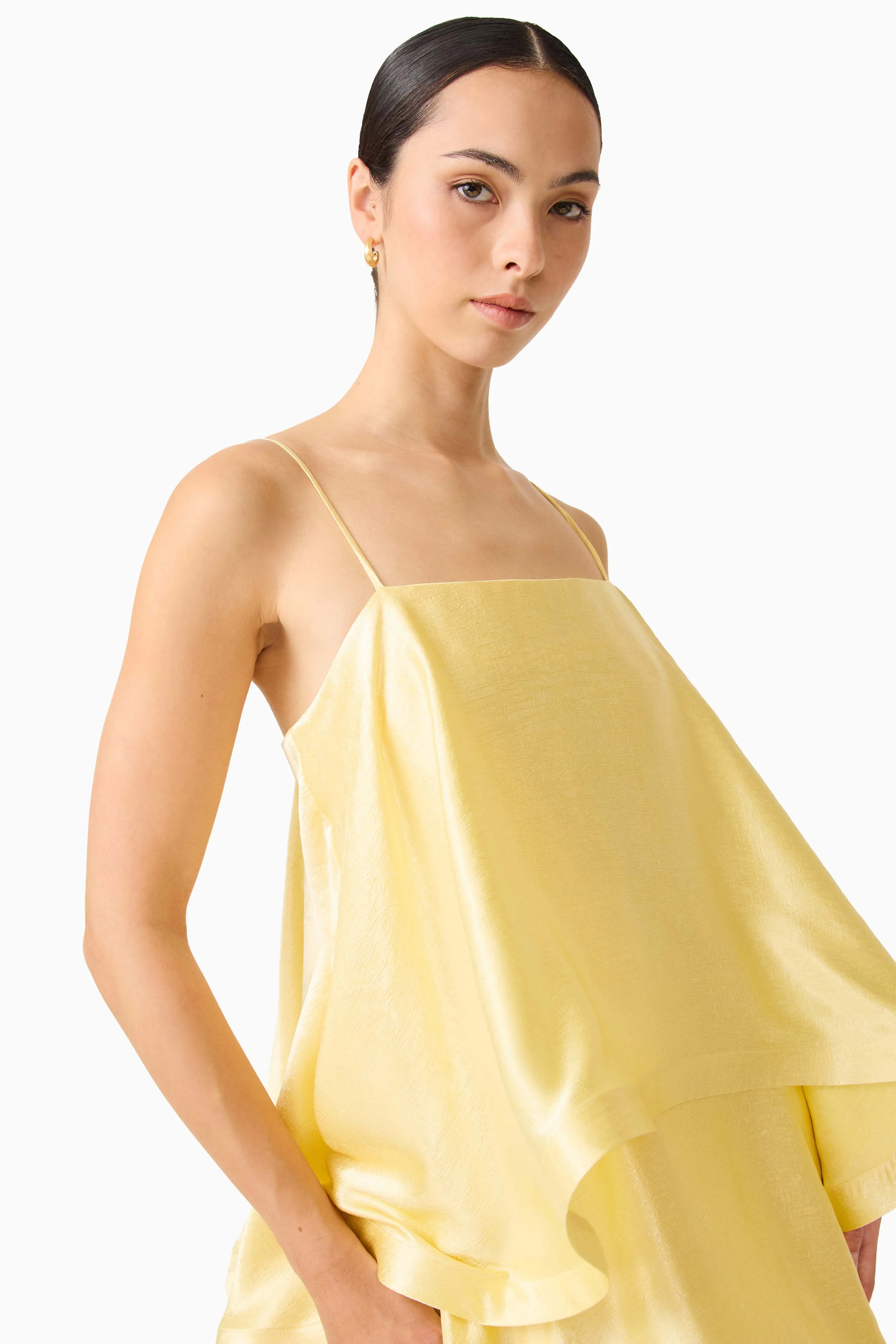 Tilly Tiered Maxi Dress in Butter Yellow - Image 8