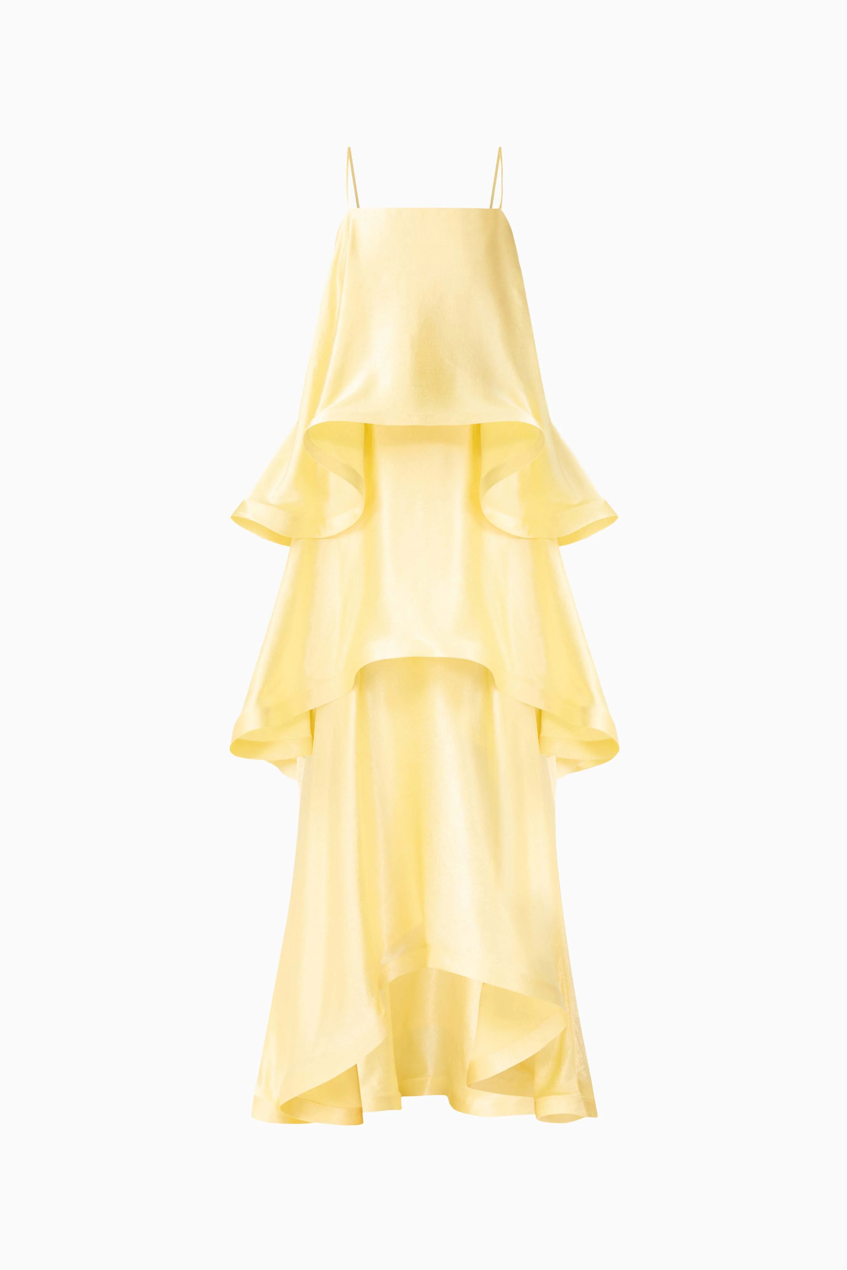 Tilly Tiered Maxi Dress in Butter Yellow - Image 9