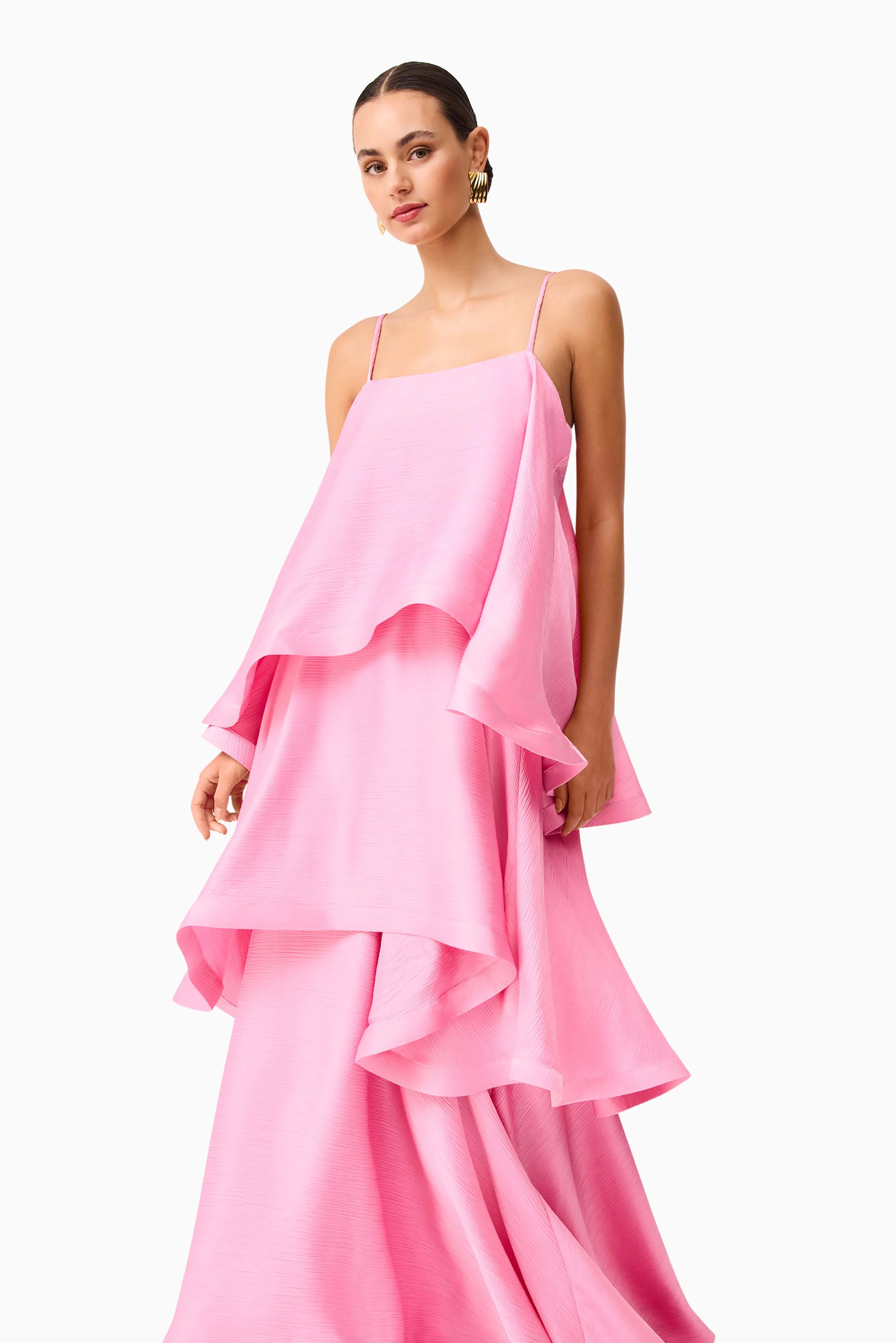 Tilly Tiered Maxi Dress in Pink - Image 6
