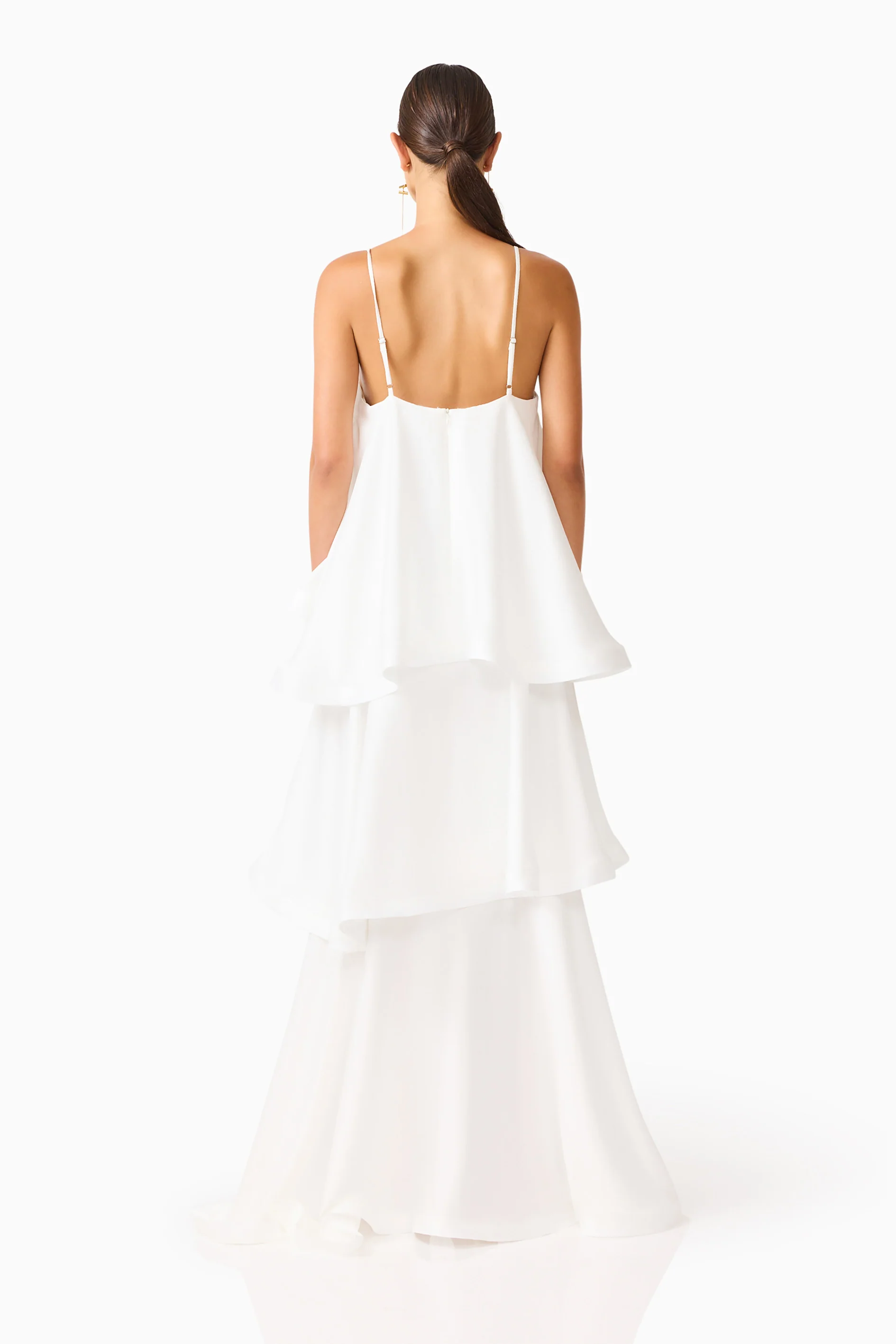 Tilly Tiered Maxi Dress in White - Image 6