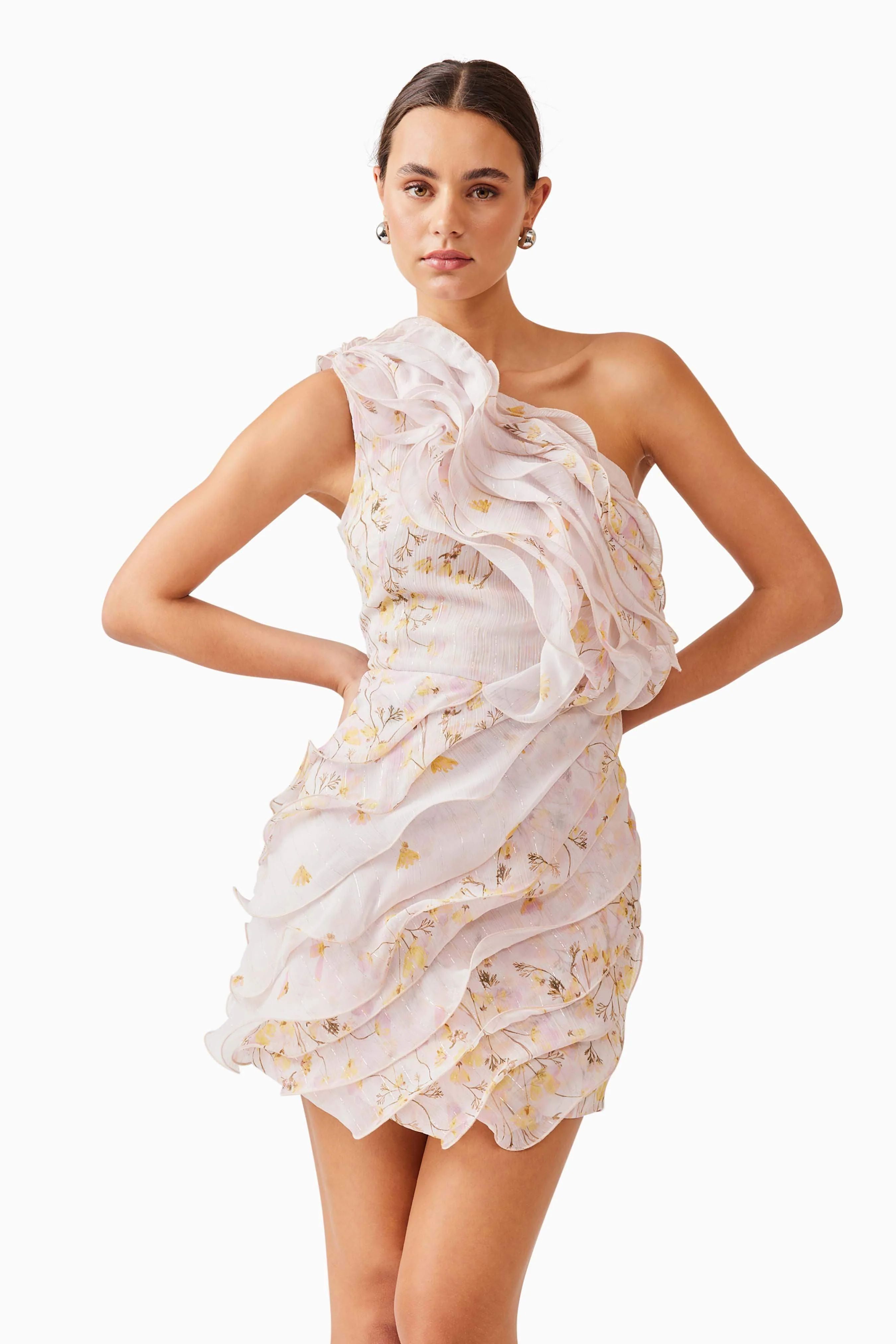 Tulsia Floral Mini Dress in Pink - Image 6