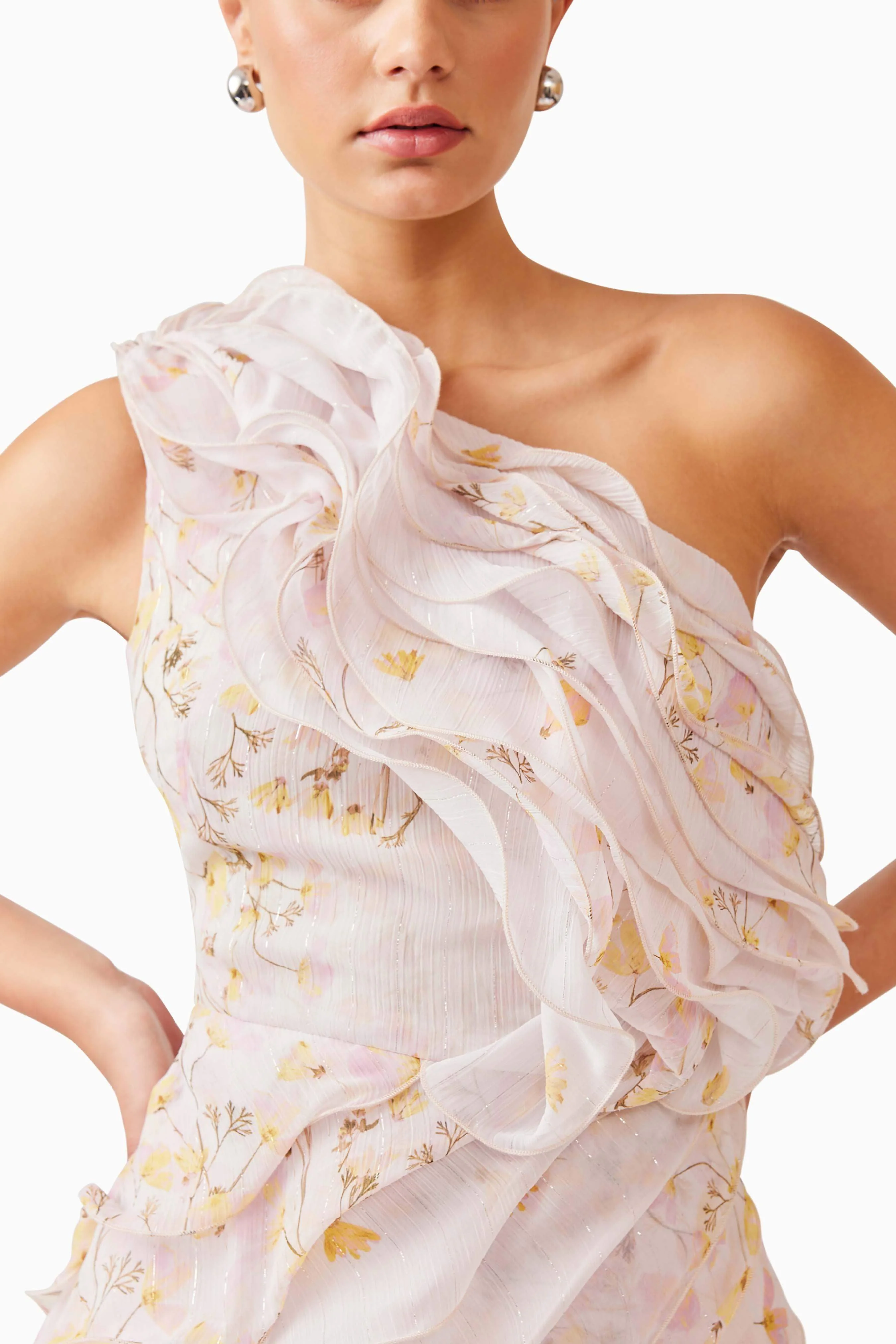 Tulsia Floral Mini Dress in Pink - Image 7