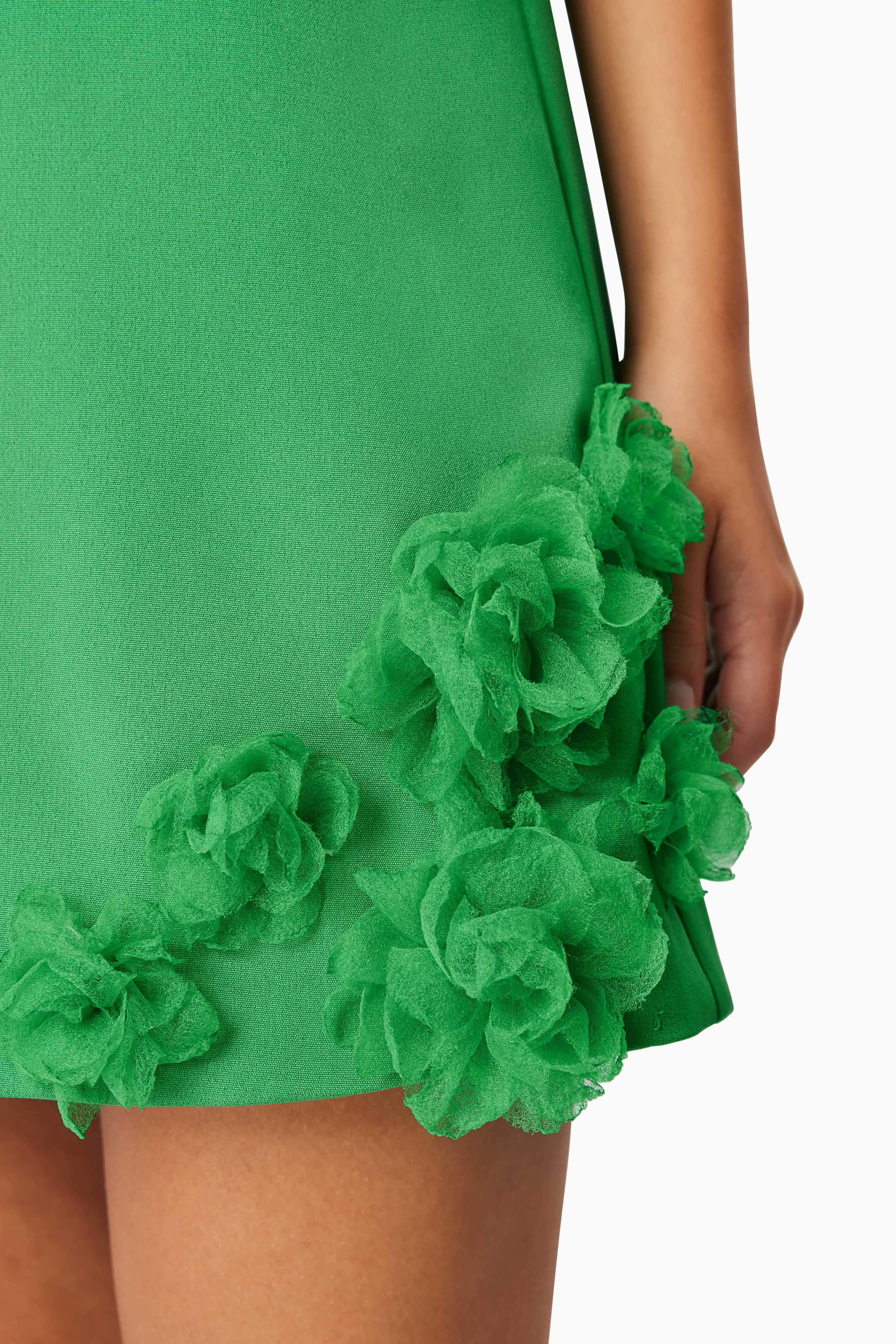 Valeria Day Mini Dress In Green - Image 6