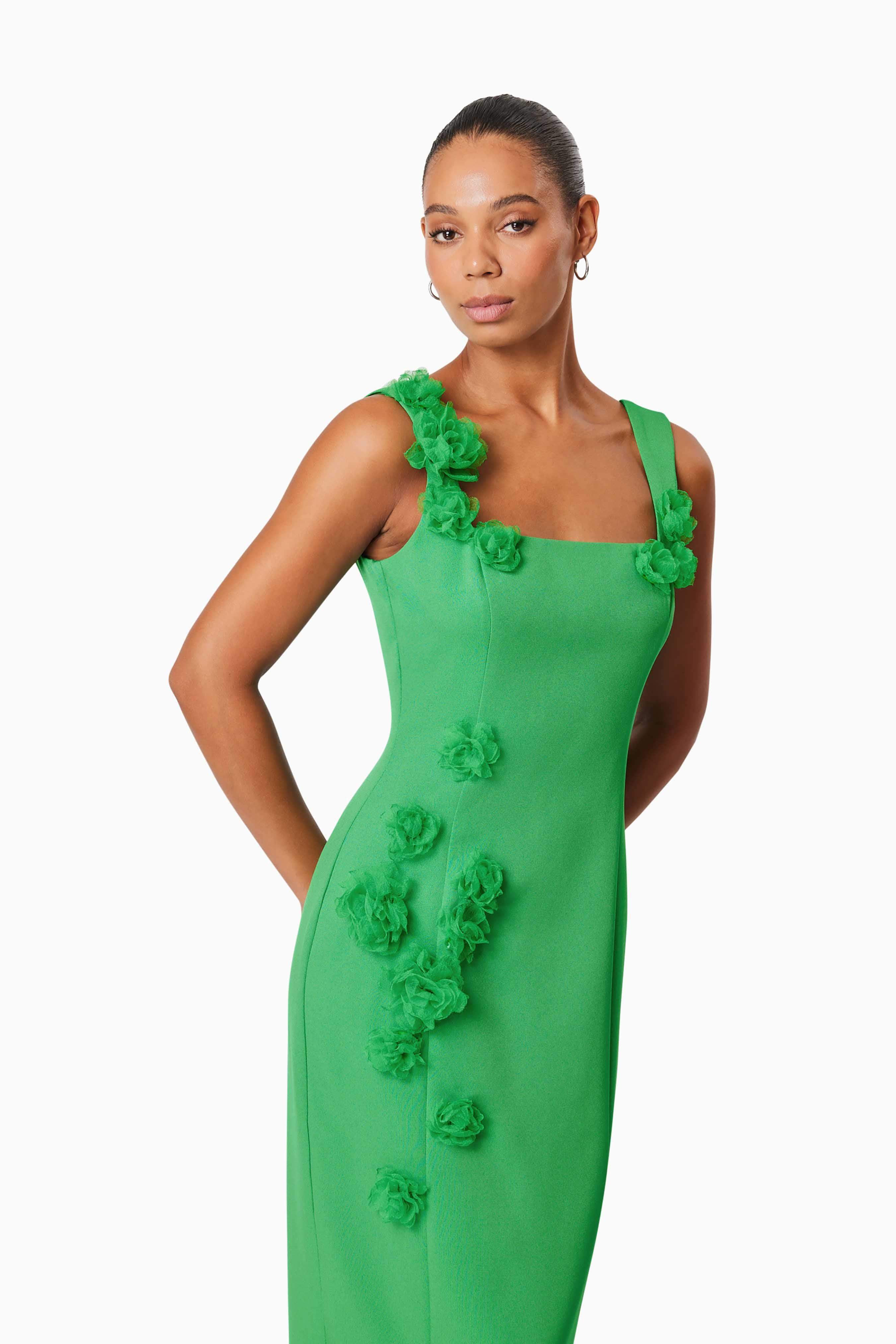Valeria Eventwear Midi Dress In Green - Image 2