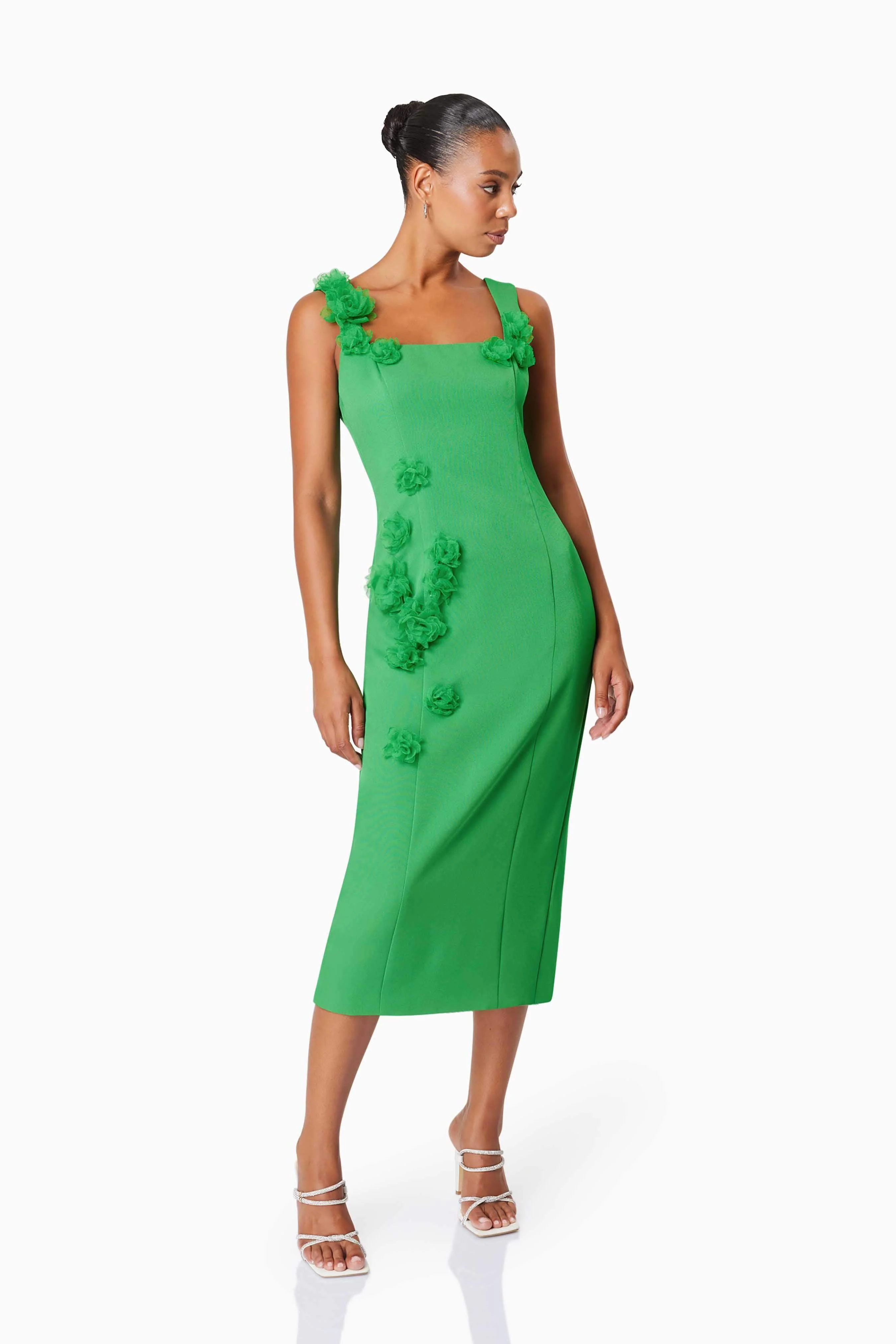 Valeria Eventwear Midi Dress In Green - Image 4