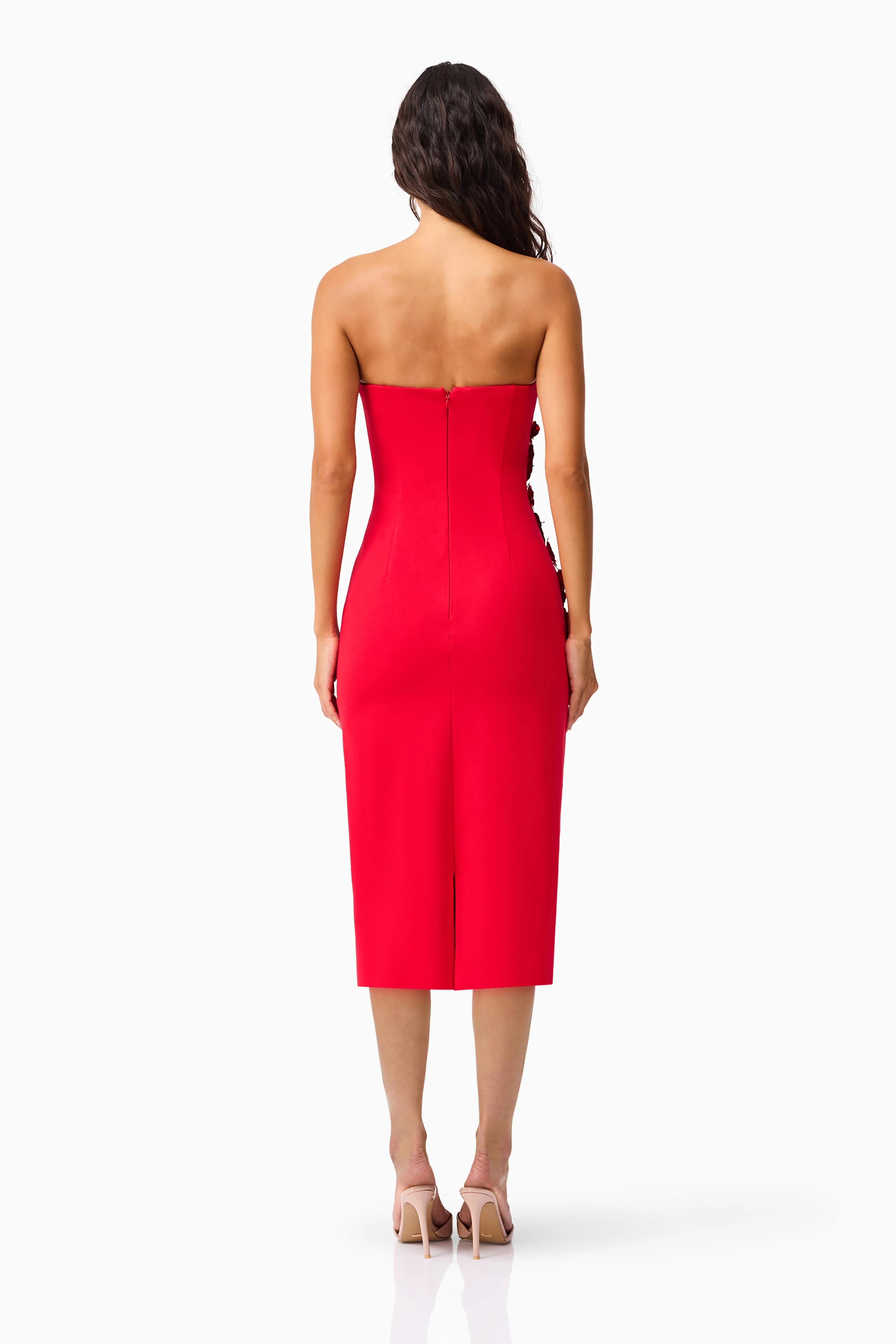 Yasmine Strapless Maxi Dress in Red - Image 5