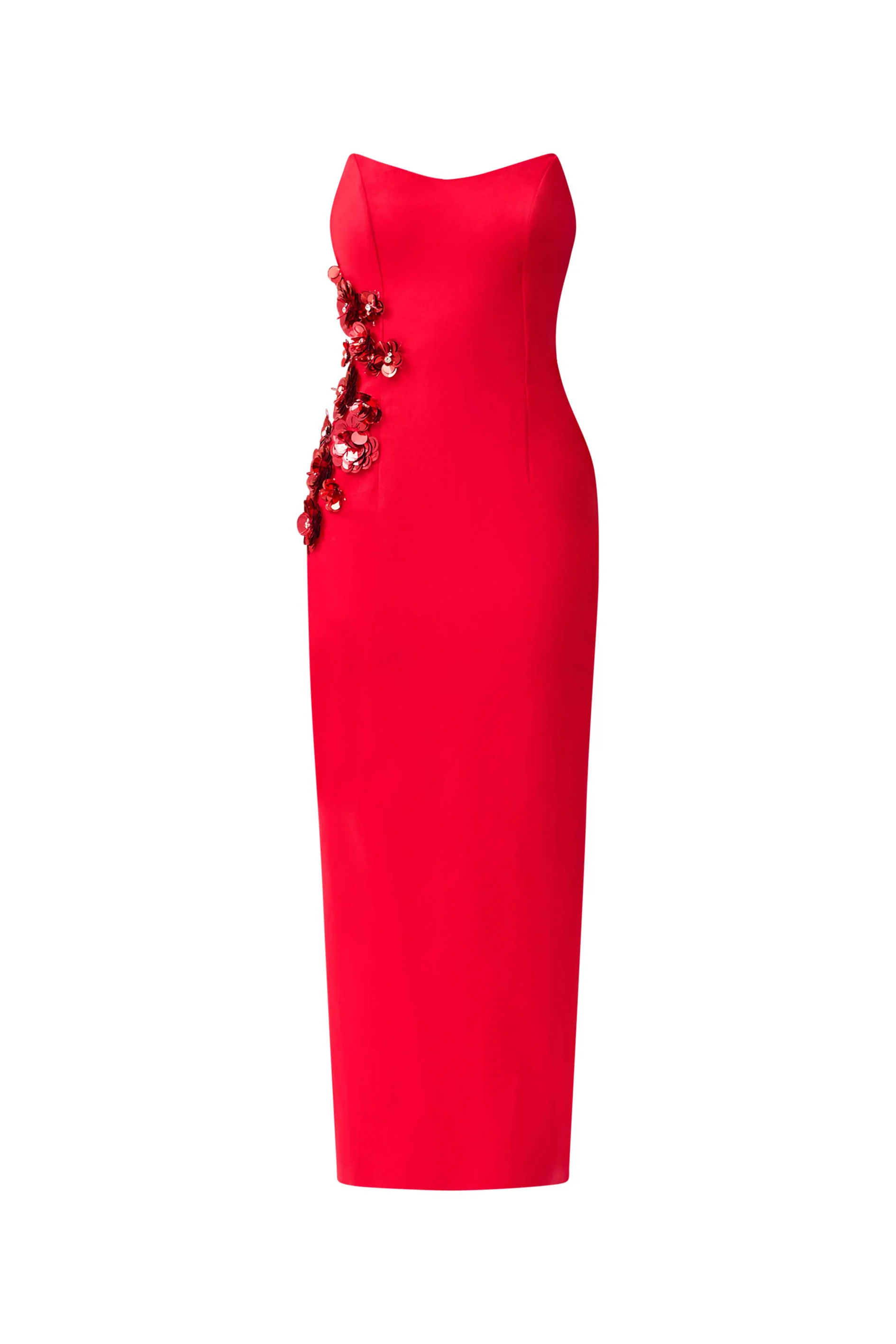 Yasmine Strapless Maxi Dress in Red - Image 7