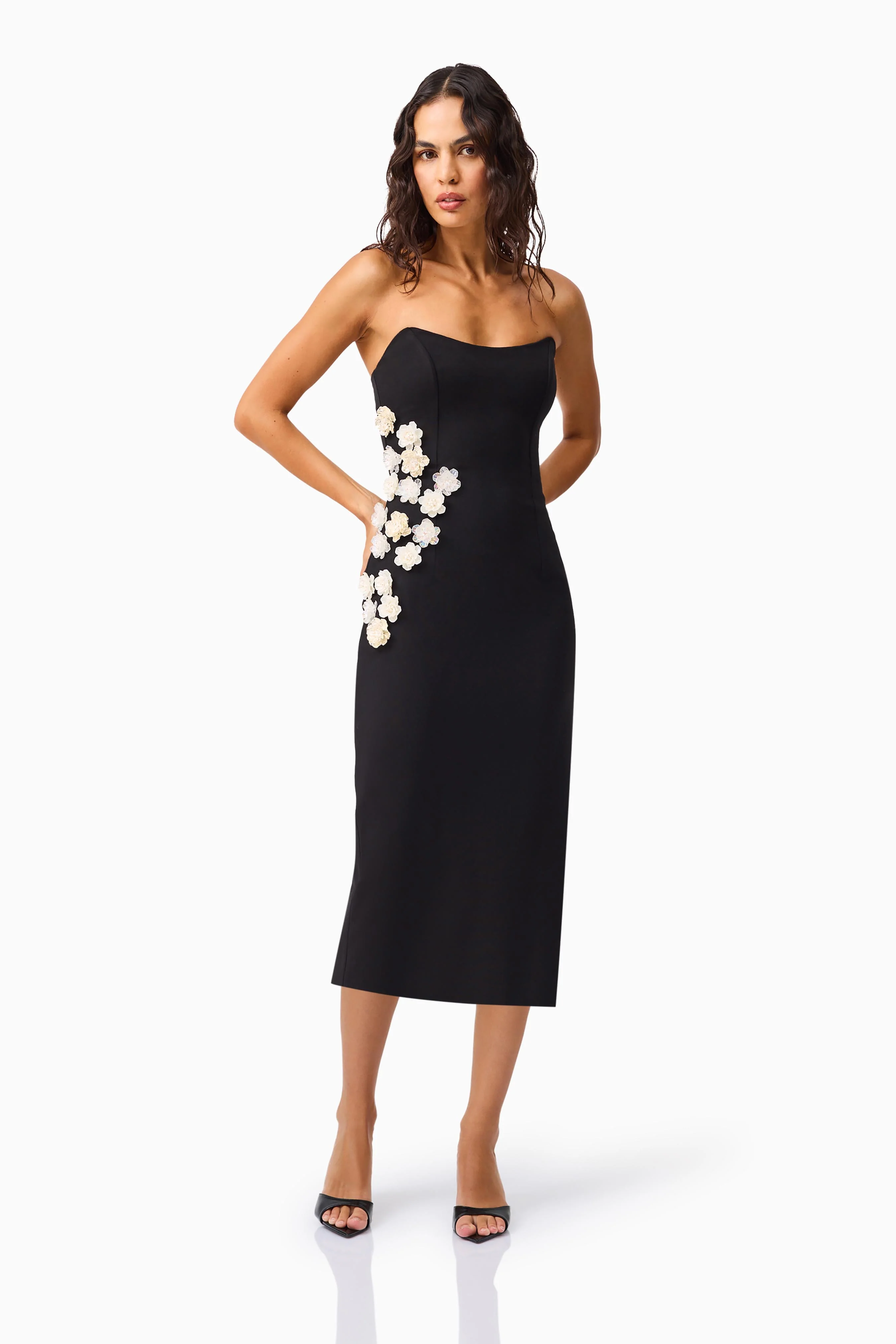 Yasmine Strapless Maxi Dress in Black - Image 4