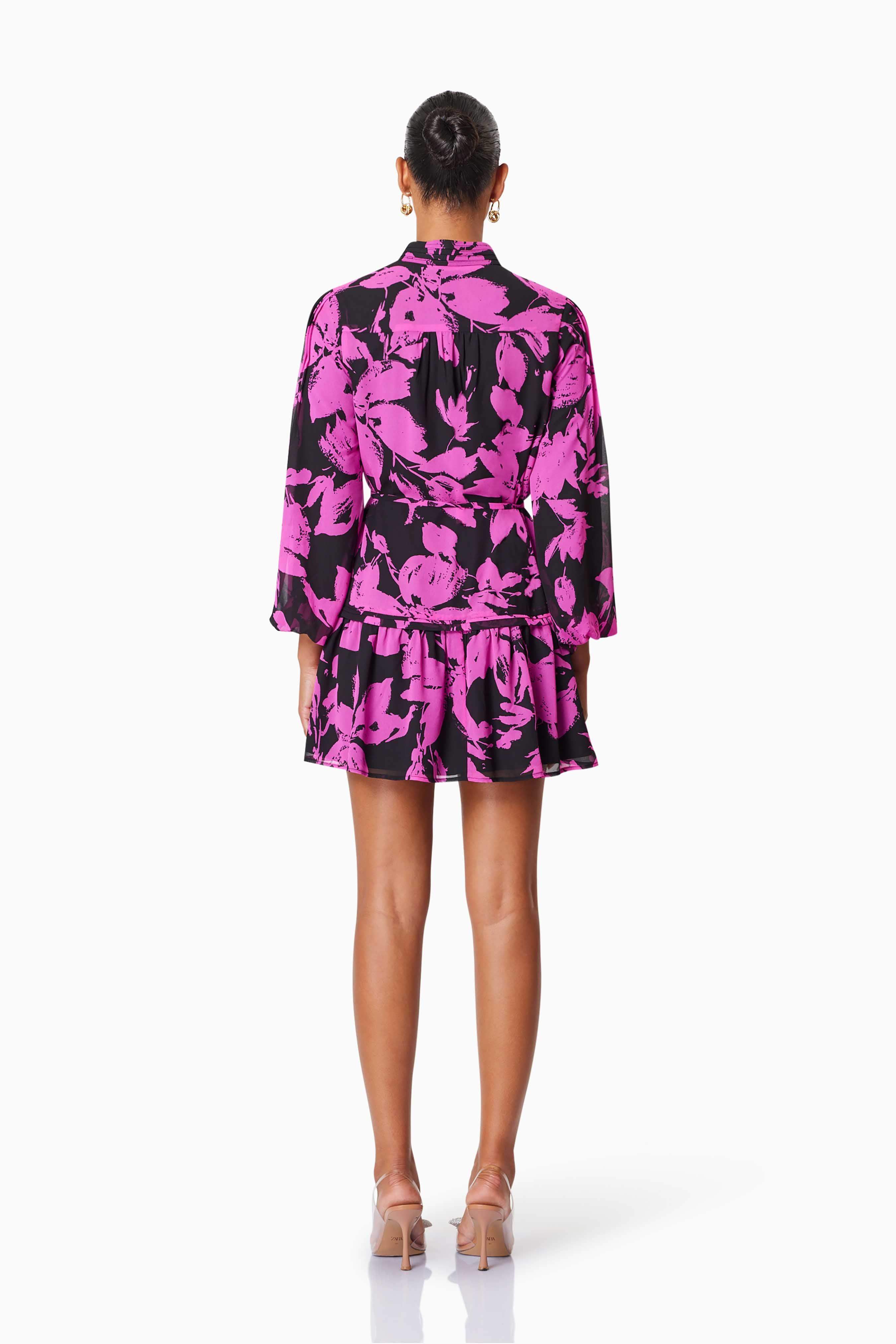 Yuna Shirt Day Mini Dress In Pink - Image 4