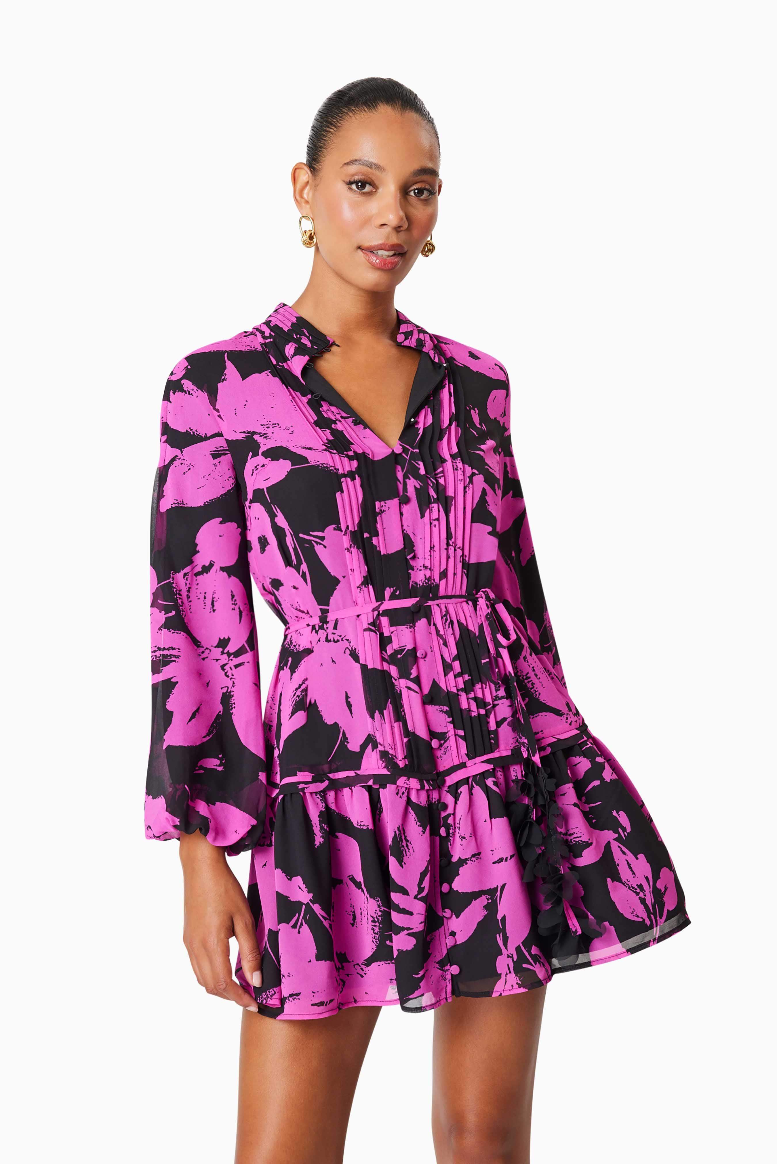 Yuna Shirt Day Mini Dress In Pink - Image 5